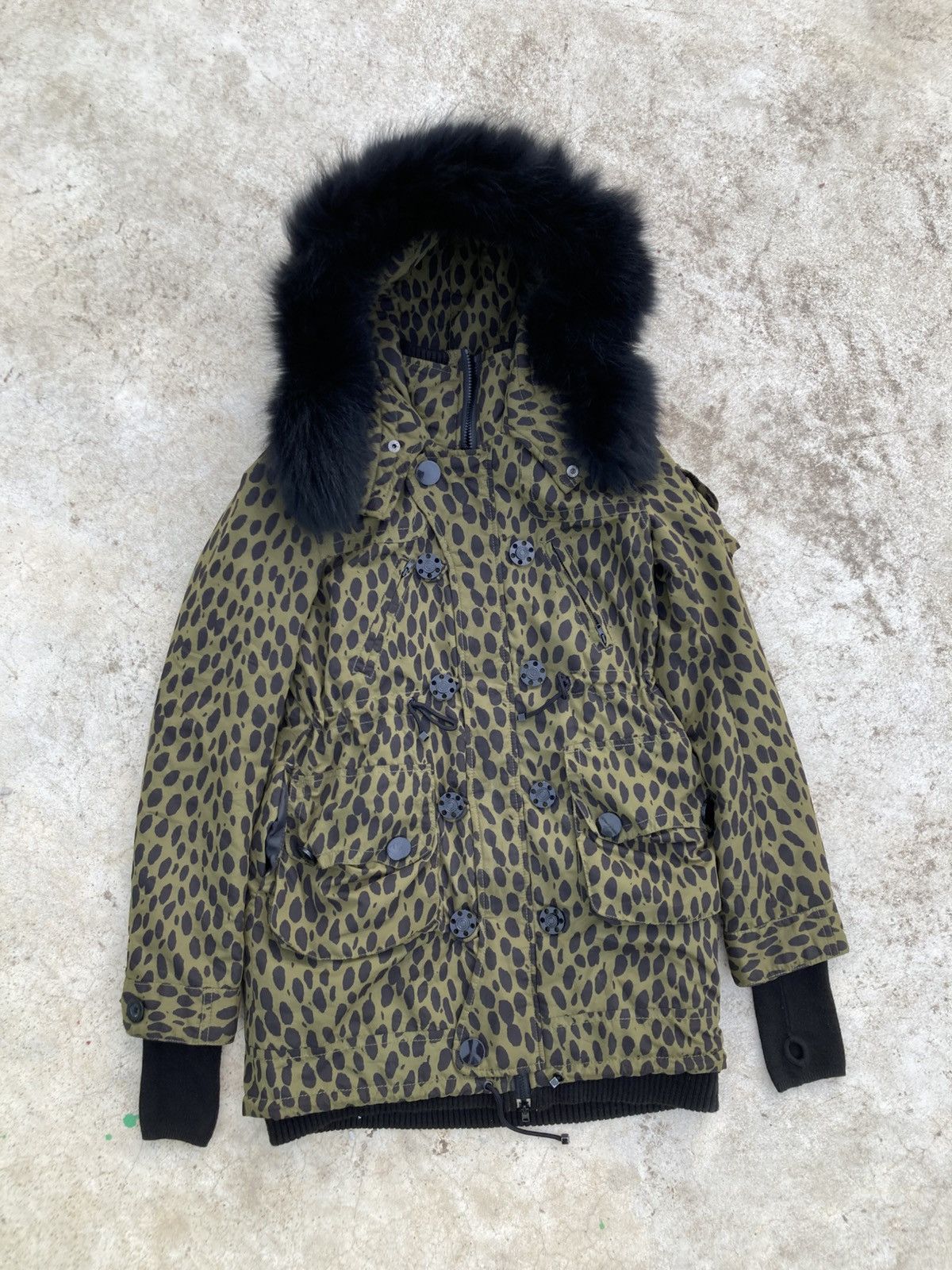 SLY SLY Baroque Japan Raccoon Fur Jacket Leopard Design bondage Size M / US 6-8 / IT 42-44 - 1 Thumbnail