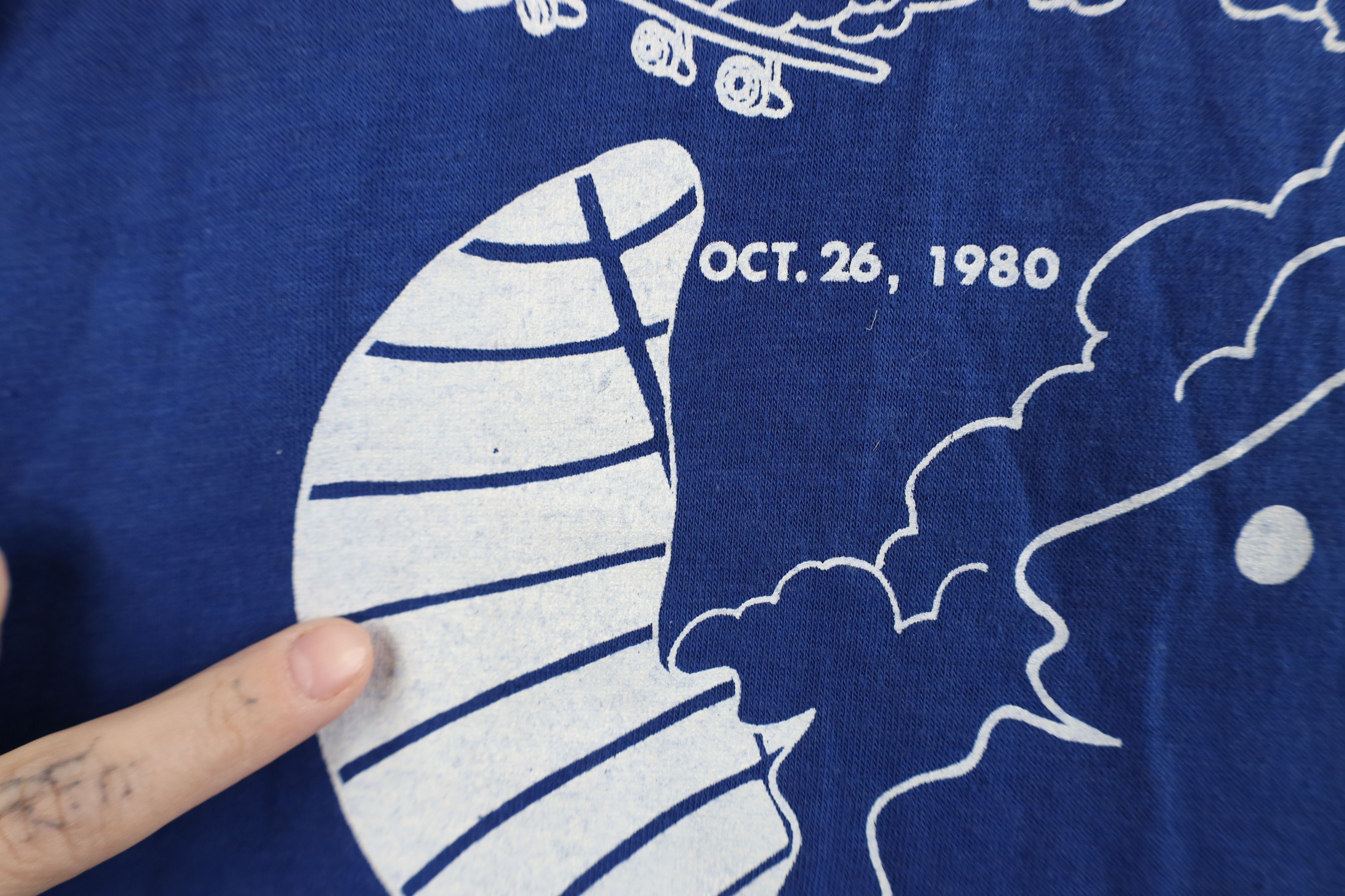 Vintage Vintage 80s Pan Am Airlines Data Systems T-Shirt Blue USA Size S / US 4 / IT 40 - 5 Thumbnail