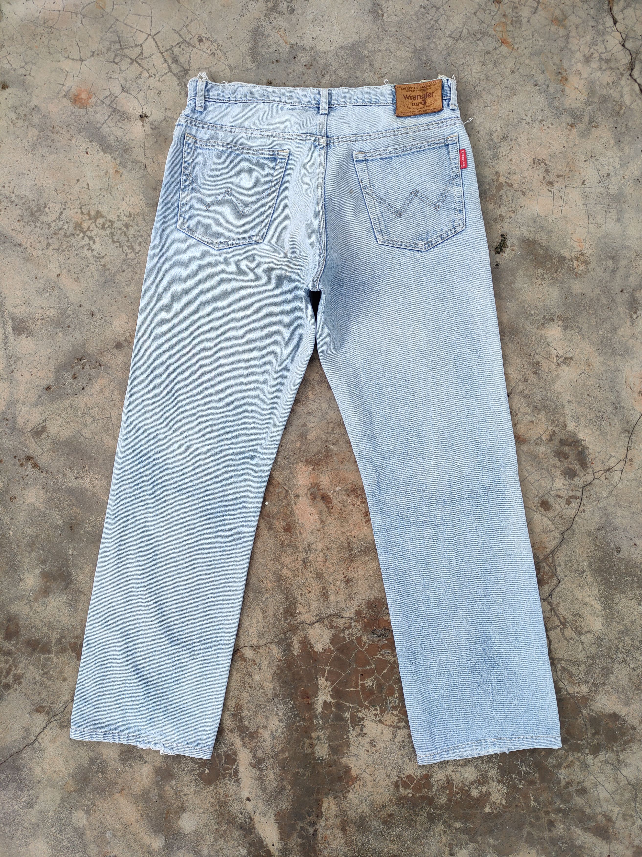 Jean × Vintage × Wrangler VINTAGE WRANGLER FADED RIPPED JEANS DENIM PANTS Size US 34 / EU 50 - 17 Thumbnail