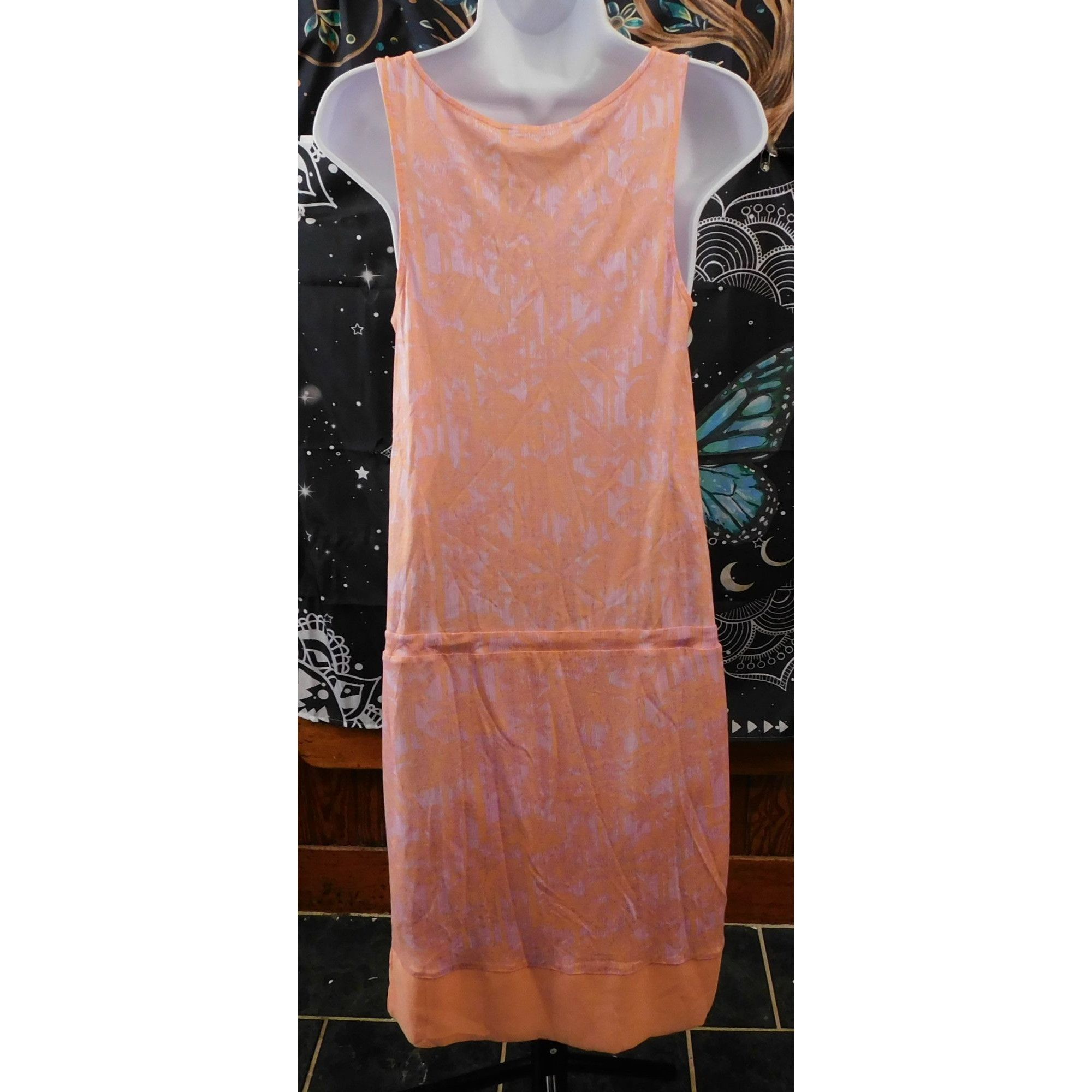 Armani Exchange Armani Exchange Pink Palm Tree Sleeveless Drawstring Dress Size S / US 4 / IT 40 - 2 Thumbnail