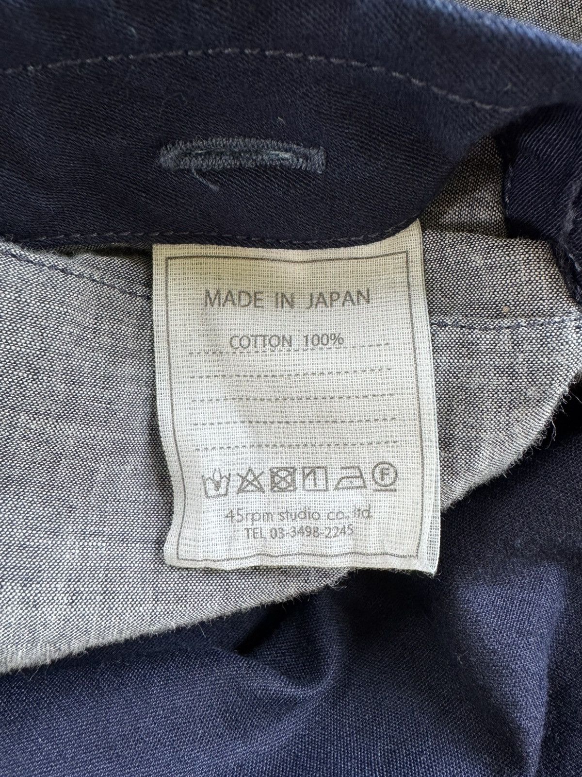45rpm Indigo Dyed Double Breasted Coat Size US L / EU 52-54 / 3 - 12 Thumbnail