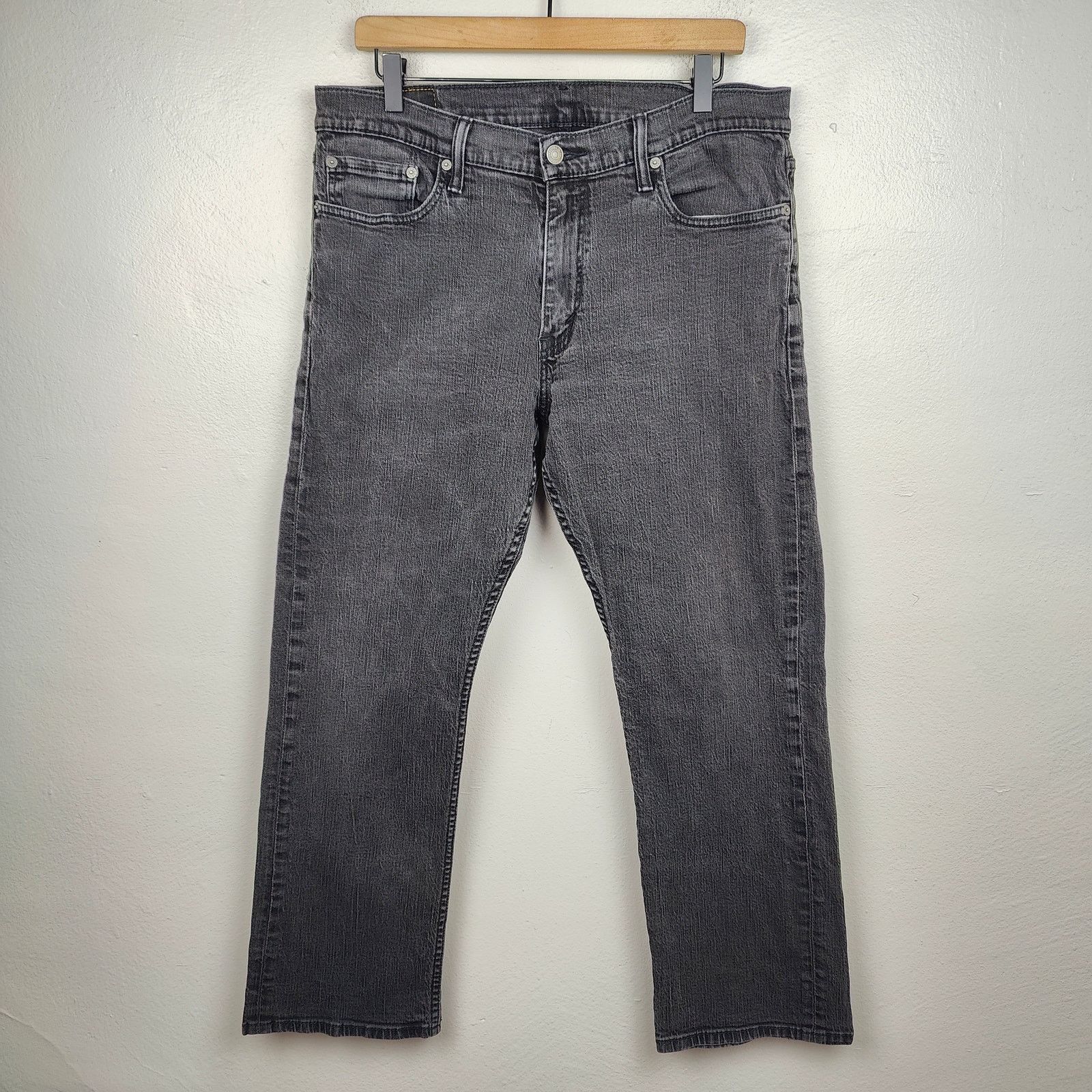 Levi's Levis 514 Straight Fit Jeans Mens 36 Black Charcoal Wash Size US 36 / EU 52 - 1 Thumbnail