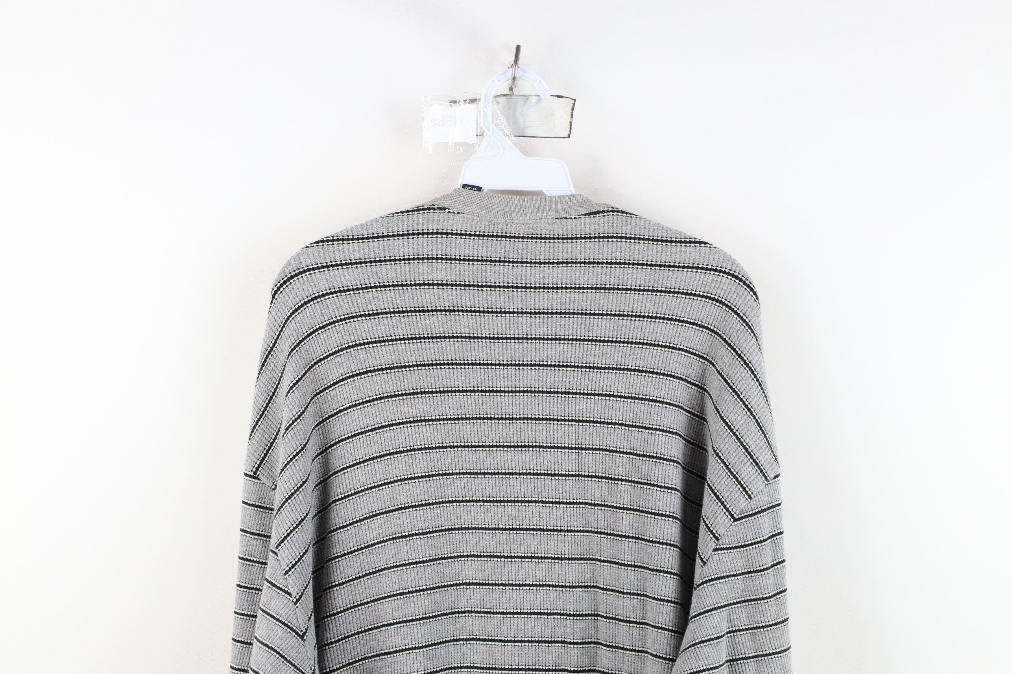 Gap Vintage 90s Gap Thermal Waffle Knit Long Sleeve T-Shirt Gray Size US XL / EU 56 / 4 - 8 Thumbnail