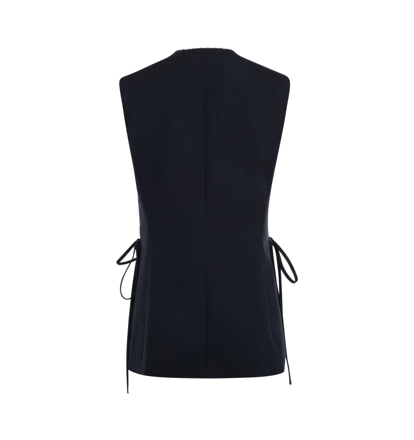 Marni o1h1sh11225 Wool Waistcoat in Black Size M / US 6-8 / IT 42-44 - 2 Thumbnail