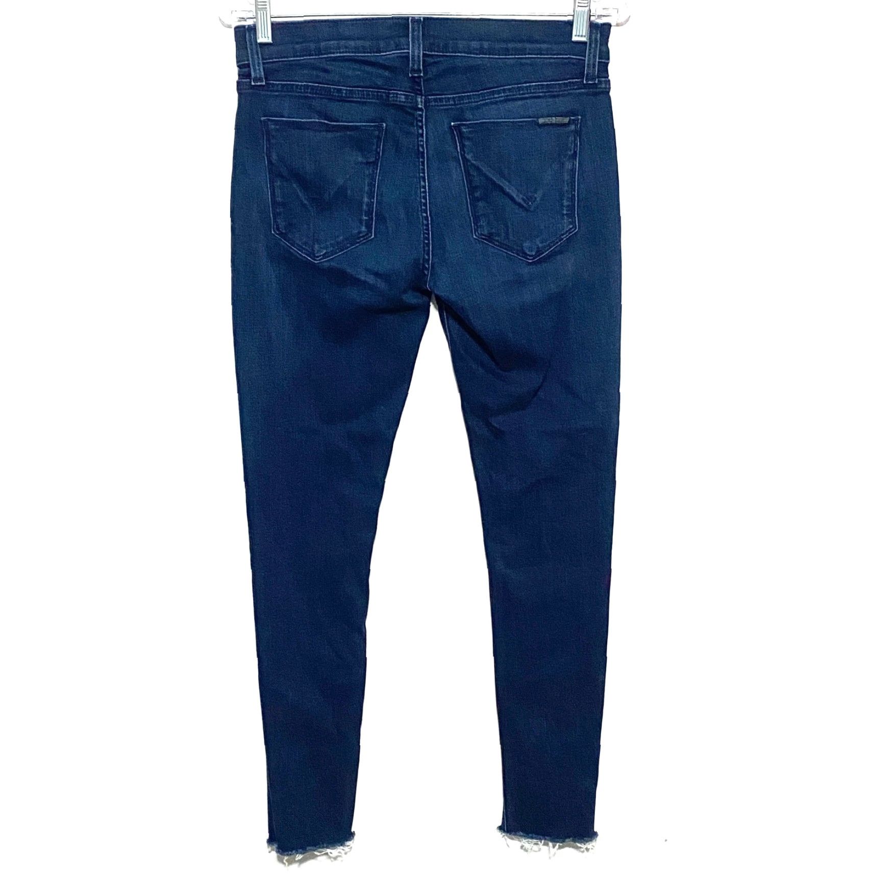 Vintage Hudson Jeans Krista Super Skinny Womens 27 Raw Hem Dark Wash Stretch Y2K Preppy Jeans Womens Jeans Stretch Medium Wash Size 27" / US 4 / IT 40 - 3 Thumbnail