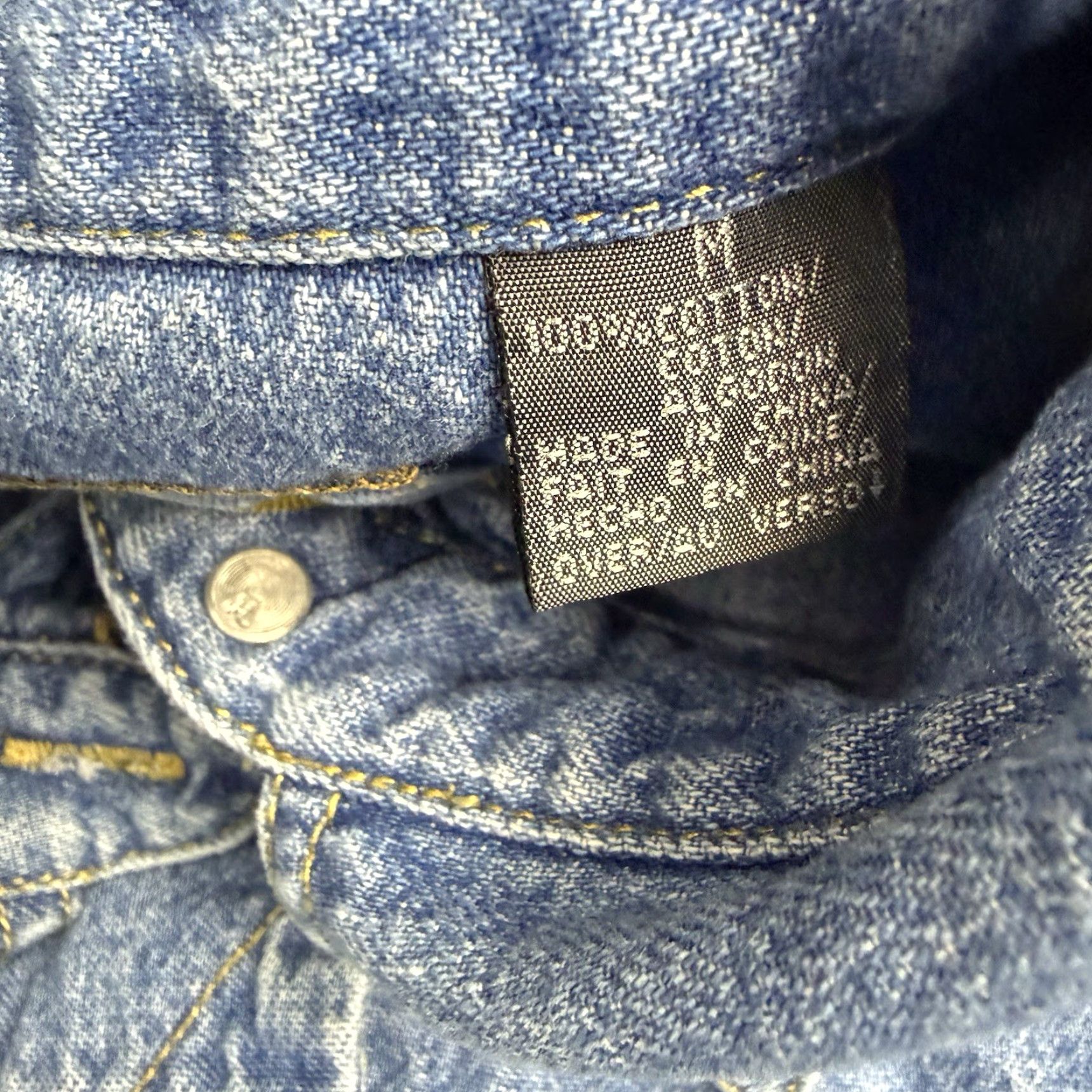 Denime VTG Liz Authentic Blue Denim Shirt Dress Knee Length Long Sleeve Size M Womens Shirt Dress Buttons Pocket Casual Size M / US 6-8 / IT 42-44 - 3 Thumbnail