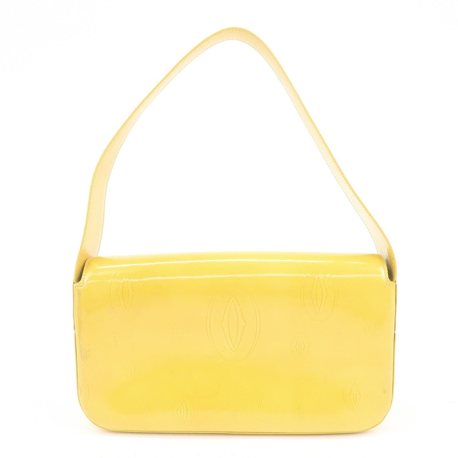 Cartier Cartier Happy Birthday Patent Leather Shoulder Bag Yellow Size ONE SIZE - 2 Thumbnail
