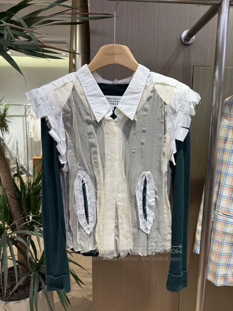 Maison Margiela Maison Margiela White stitched shirt Size M / US 6-8 / IT 42-44 - 2 Thumbnail