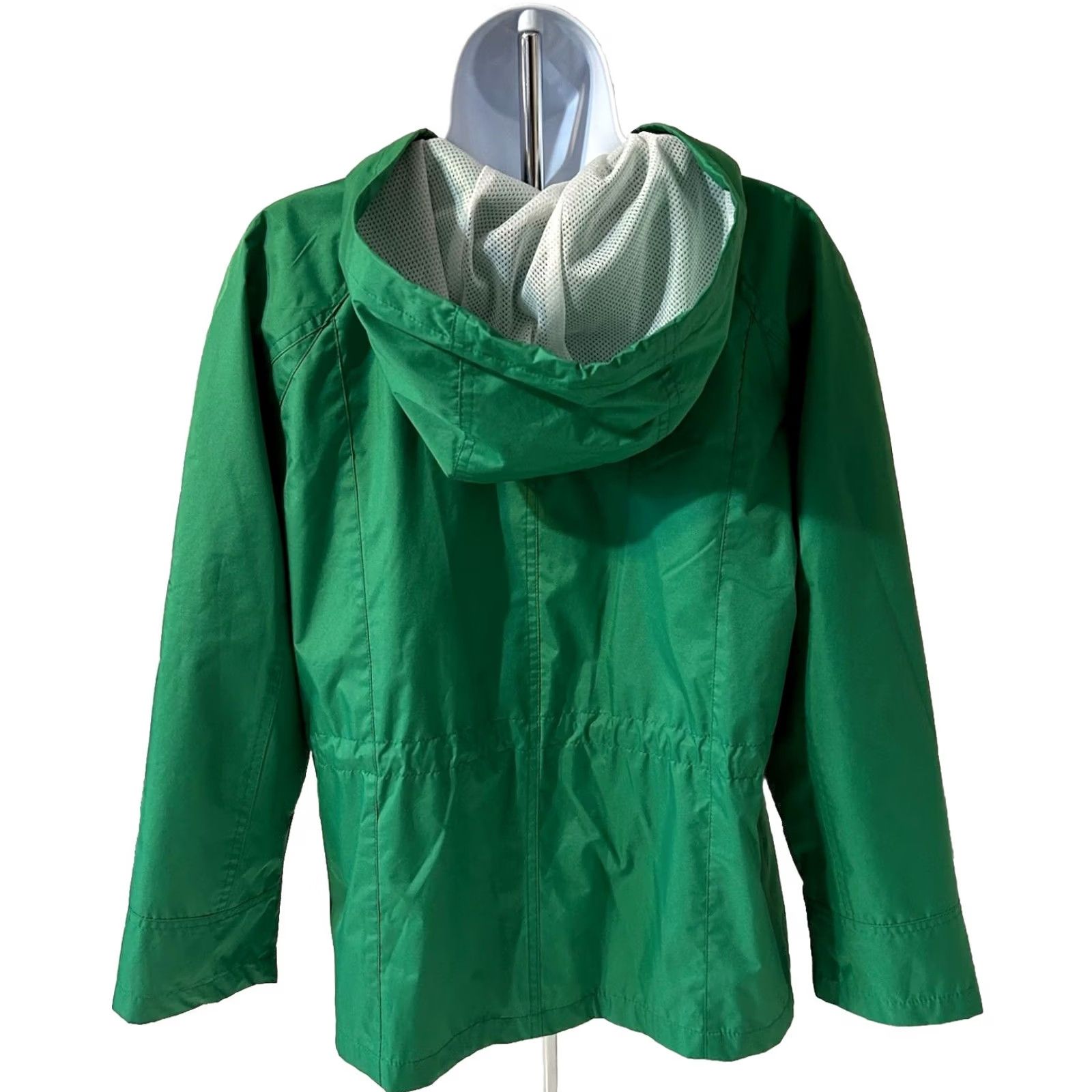 Vintage Raincoat Fleet Street LTD Hooded Women Size Petite Medium Green Full Zip RN5041 Size M / US 6-8 / IT 42-44 - 3 Thumbnail
