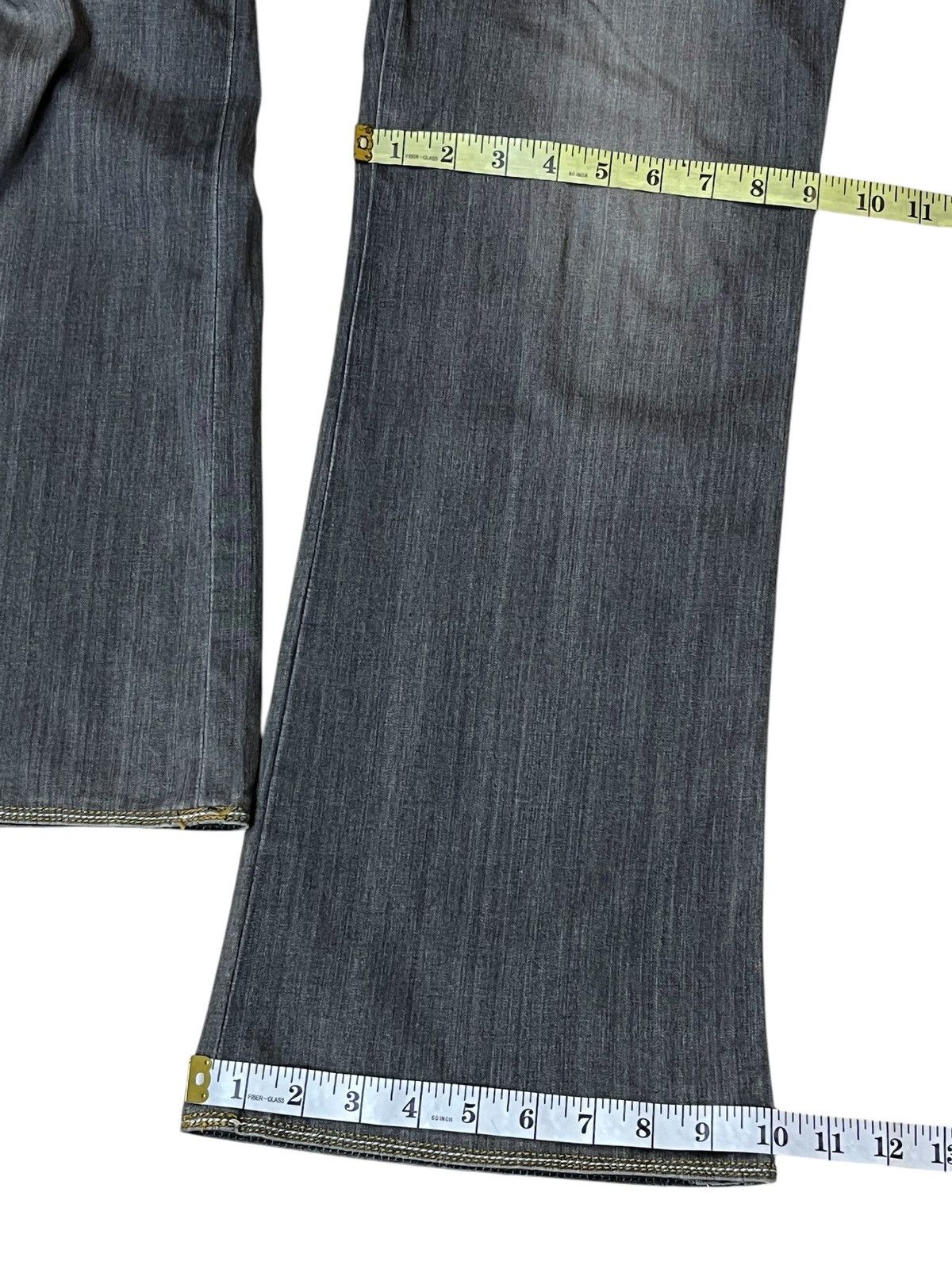 Hiroko Koshino Homme JAPANESE CULTURE “HIROKO KOSHINO” WITH STUDDED FLARED JEANS Size US 29 - 15 Thumbnail