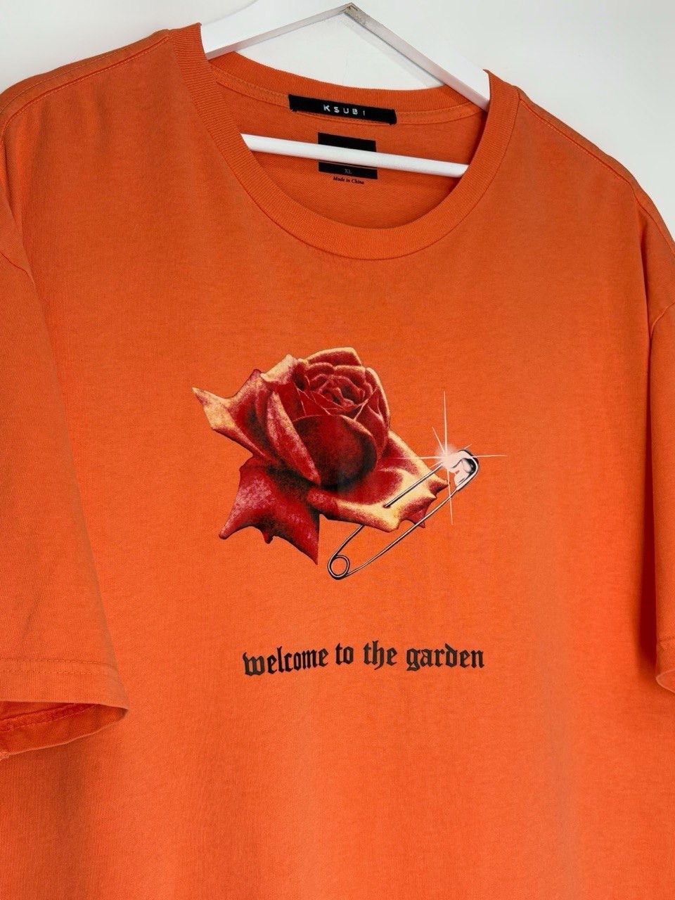 Ksubi Ksubi Orange Rose Garden Biggie T-Shirt Size US XL / EU 56 / 4 - 3 Thumbnail