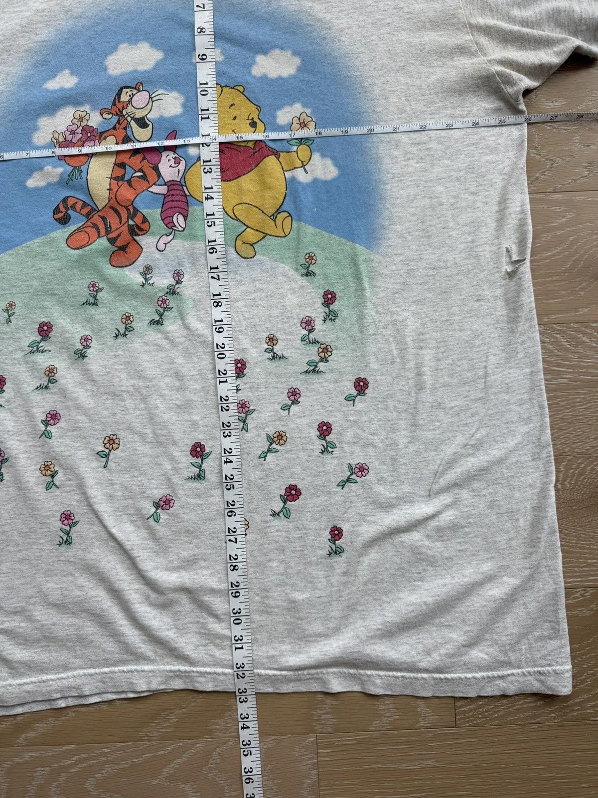 Disney Vintage Winnie the Pooh Tigger Piglet Flower Sleep Shirt Size L / US 10 / IT 46 - 6 Thumbnail