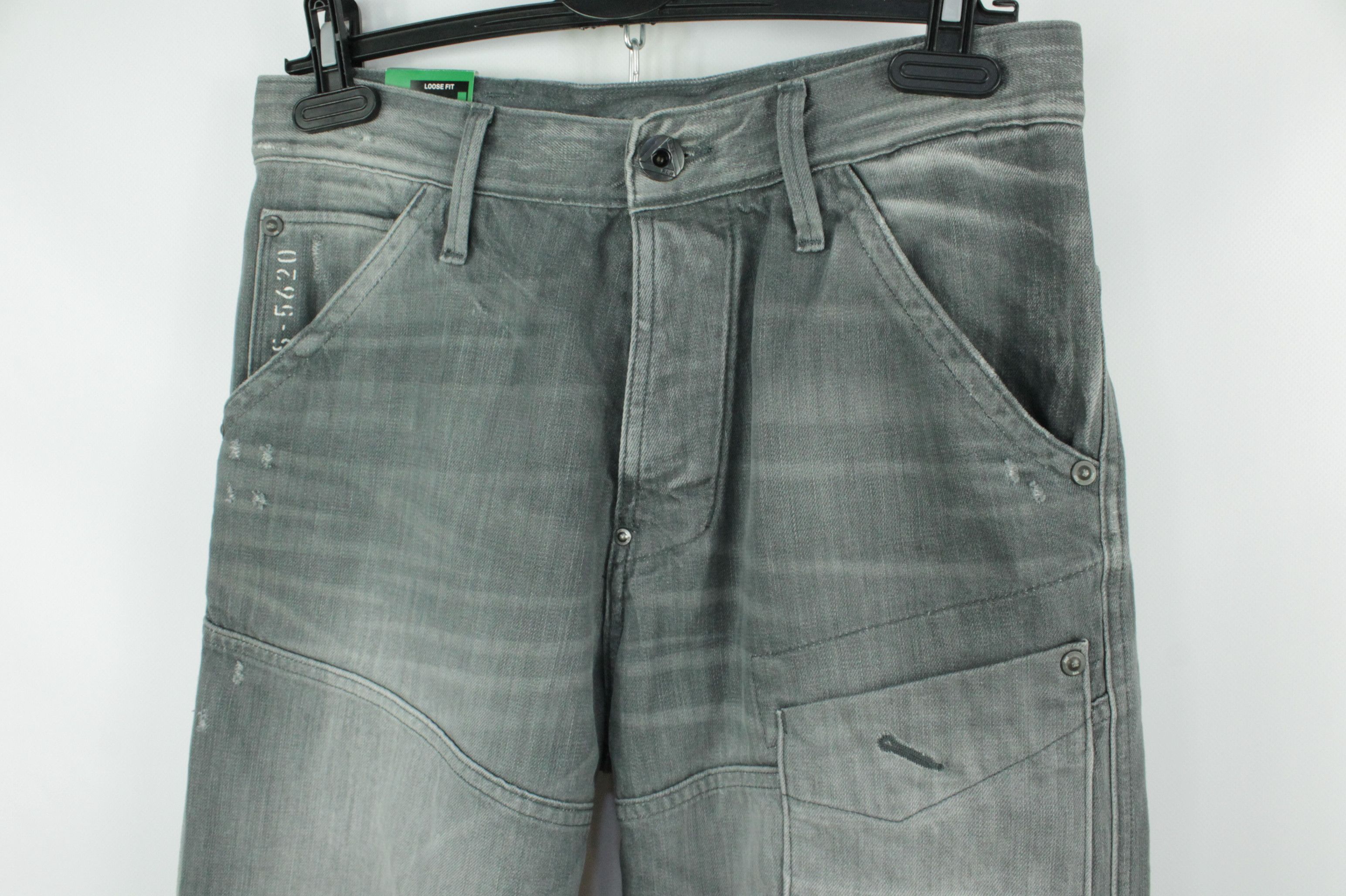 G-Star G-Star Raw Skiff 5620 3D Loose Gray Denim Baggy Jeans Size US 29 - 2 Thumbnail
