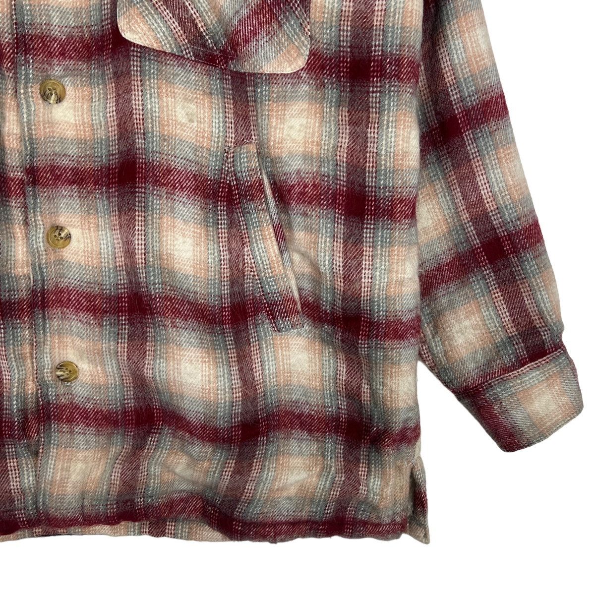Japanese Brand 🔥 VINTAGE DODGEST PLAID CHECK FLANNEL SHEARLING CPO JACKET Size US L / EU 52-54 / 3 - 5 Thumbnail