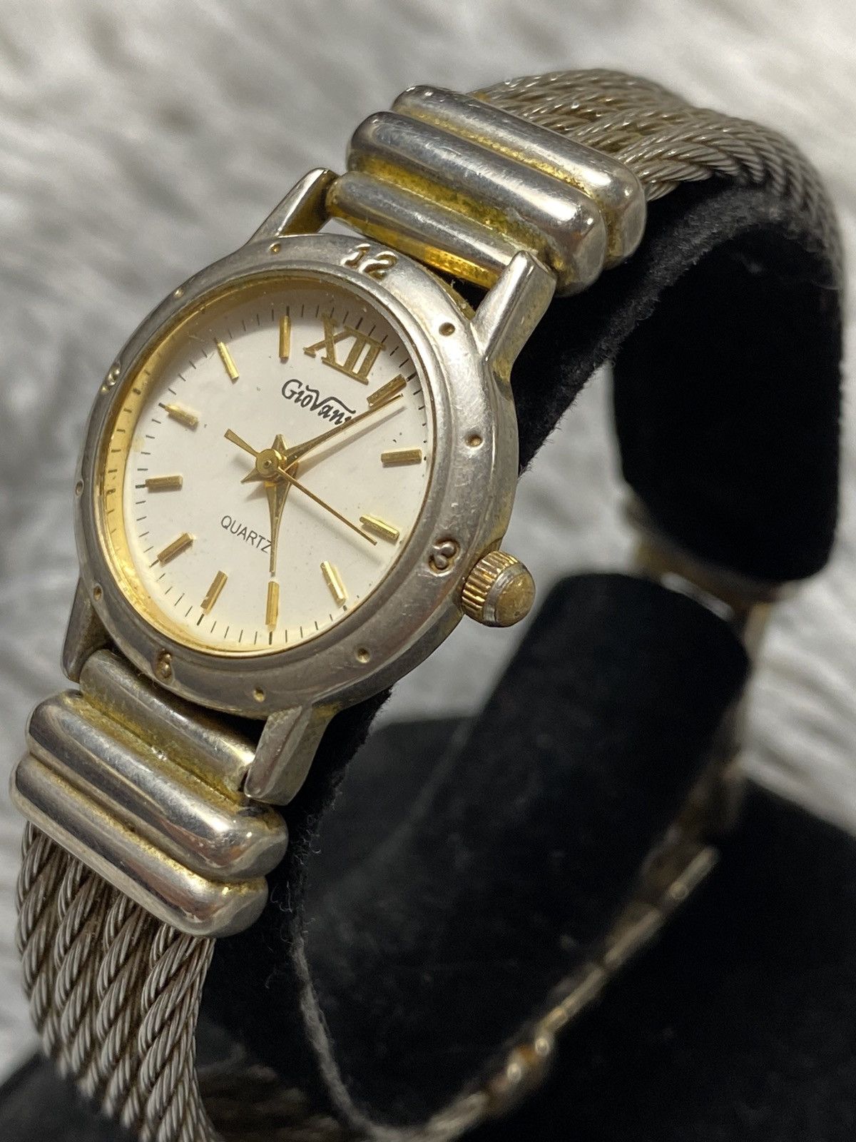 Japanese Brand × Jewelry × Vintage Giovani Quartz Watch with Steel Cable Band | Elegant Design Size ONE SIZE - 6 Thumbnail