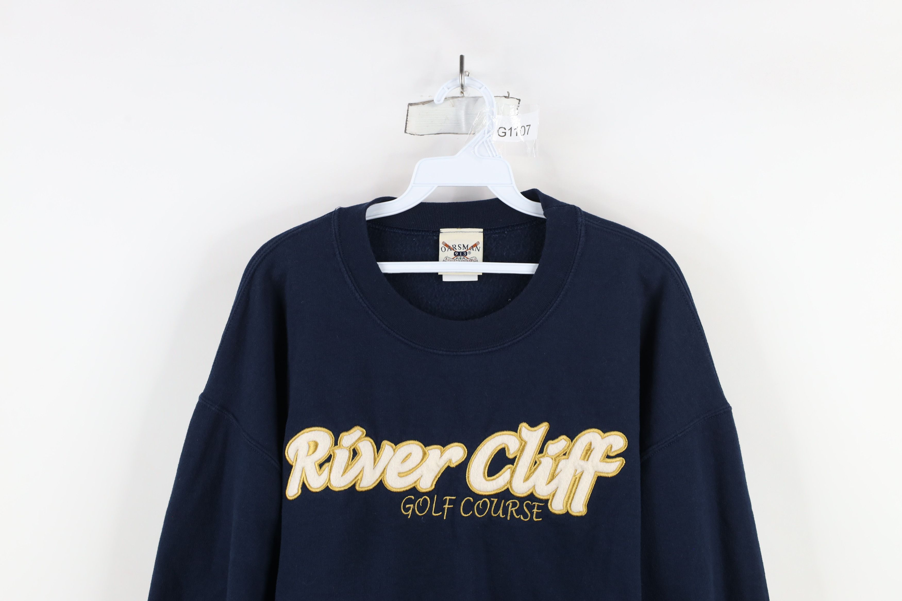 Vintage Vintage 90s Spell River Cliff Golf Course Sweatshirt Blue Size US L / EU 52-54 / 3 - 2 Thumbnail