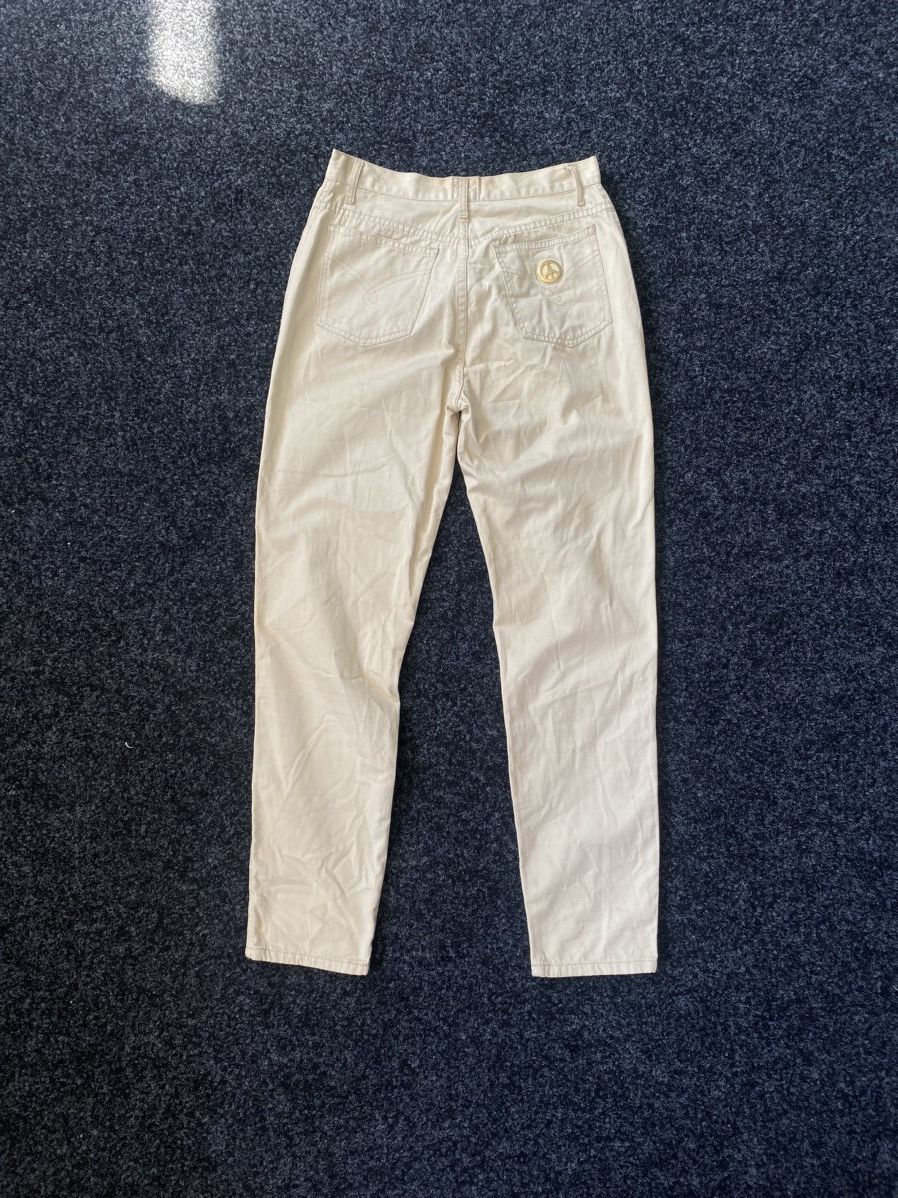 Moschino 🚨90s Moschino Made in italy rare beige pants gold logo Size 30" / US 8 / IT 44 - 1 Thumbnail