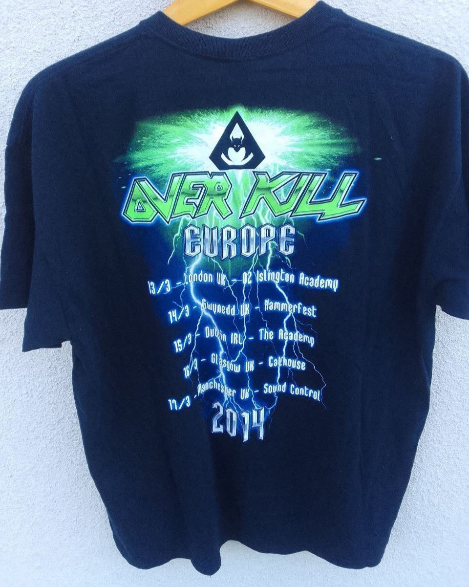 Band Tees × Vintage Vintage streetwear tour Overkill The Electric Age T-shirt Size US XL / EU 56 / 4 - 2 Thumbnail