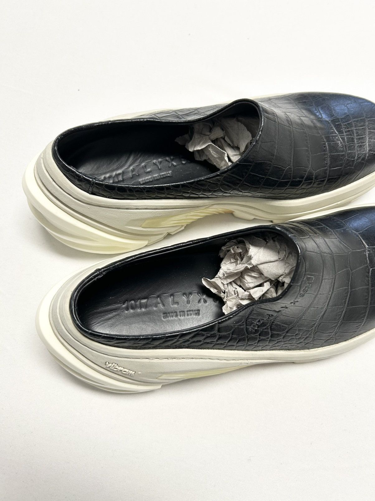 1017 ALYX 9SM SS2020 Croc Leather Vibram Clogs Size US 8 / EU 41 - 11 Thumbnail