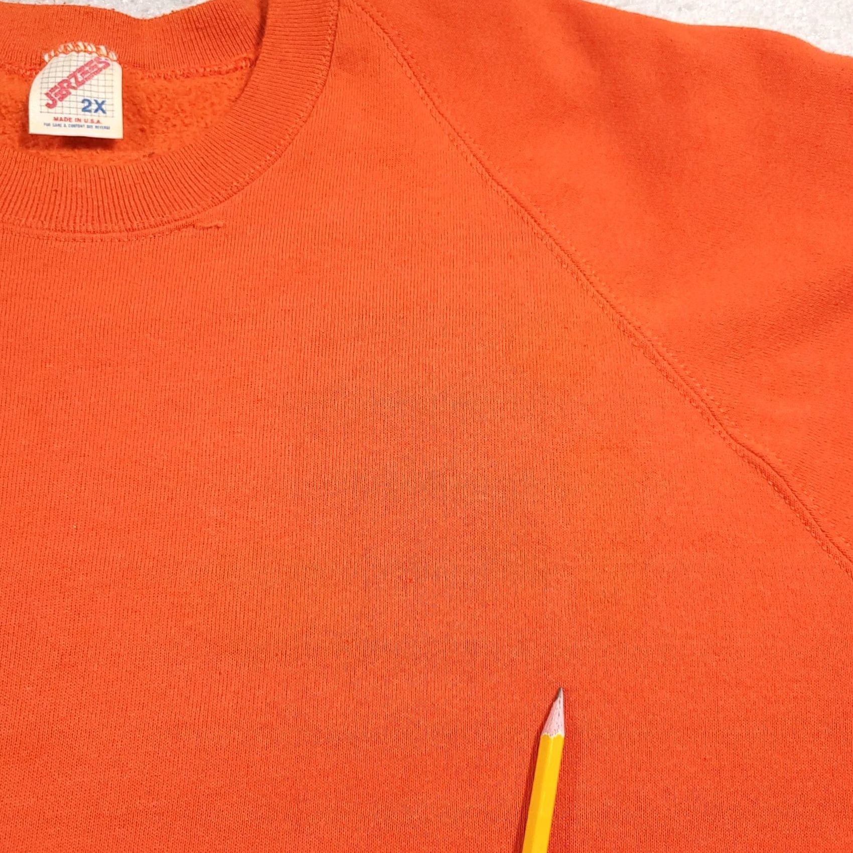 Jerzees VINTAGE JERZEES Orange Crewneck Sweatshirt Adult 2X Long Sleeve Sweatshirt Unisex Adults Mens Womens Orange Crewneck 2X Long Sleeve USA Pattern Solid Size US XXL / EU 58 / 5 - 5 Thumbnail