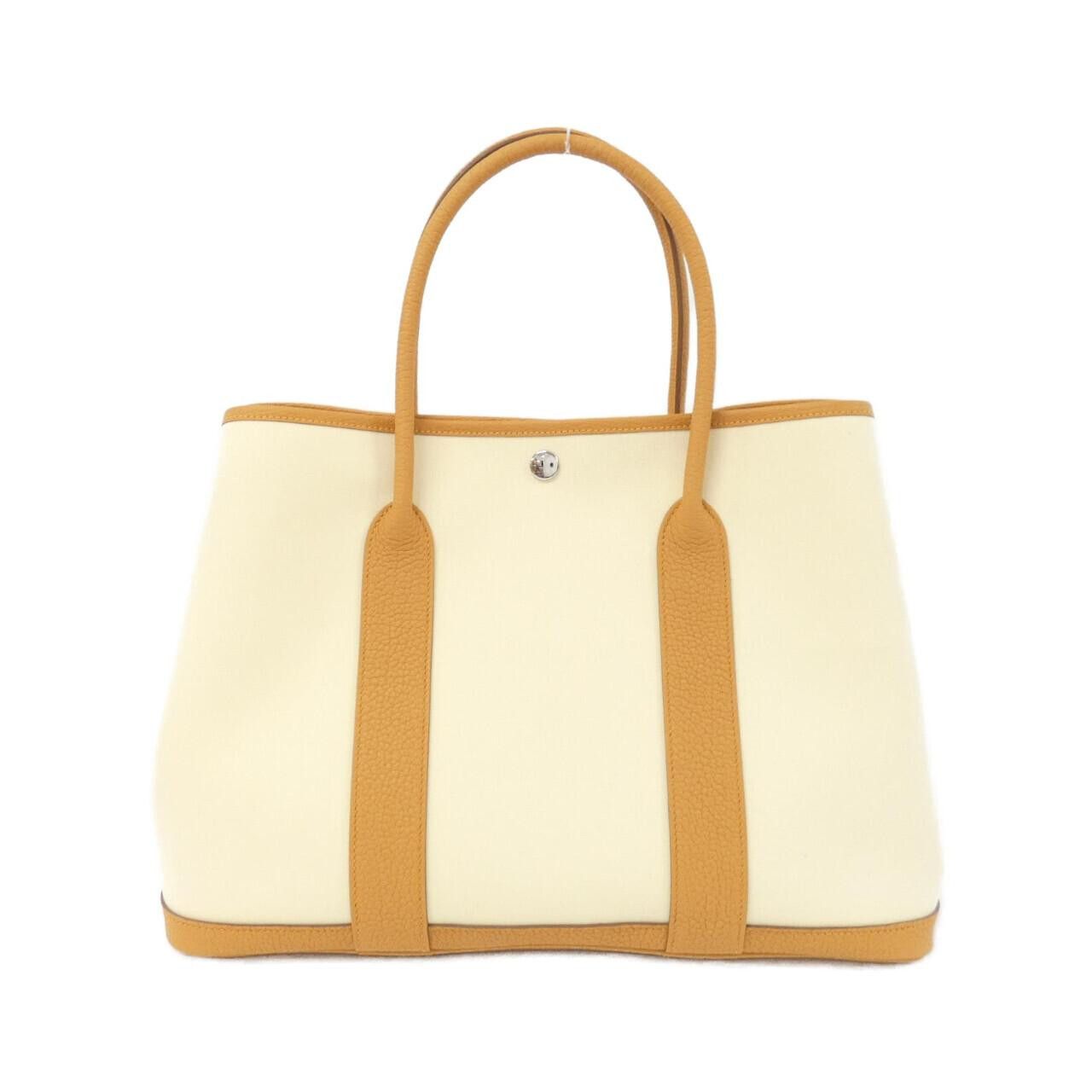 Hermes Hermes Garden Party Toile Officier Negonda Bag Leather Tote Bag Stamp W DUTY FREE for USA