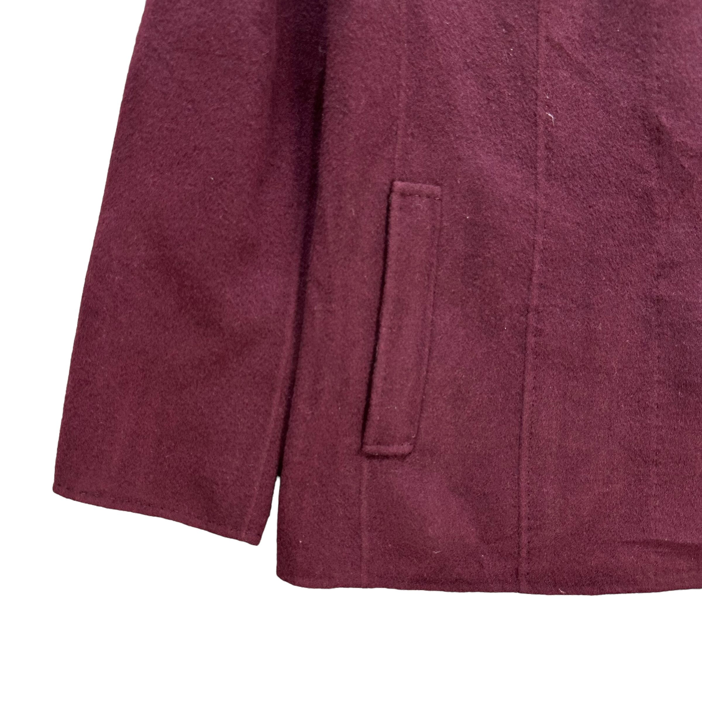 Burberry Burberry London Nova Check Maroon Wool Coat Jacket #A25-0569 Size M / US 6-8 / IT 42-44 - 4 Thumbnail