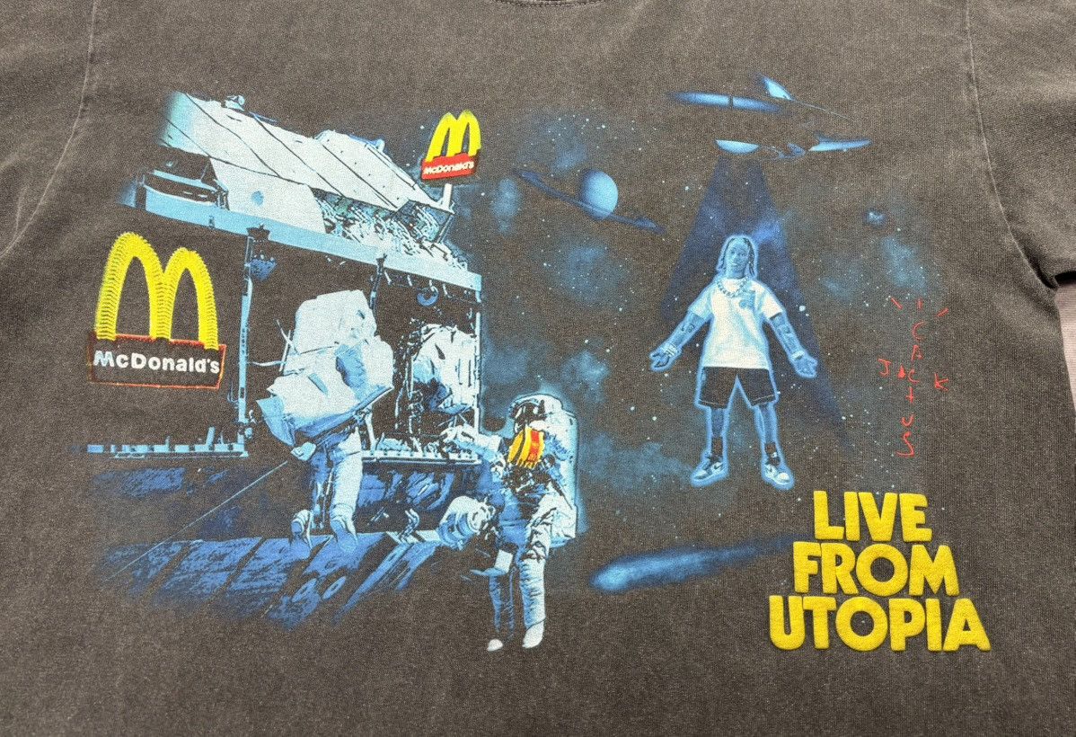 Travis Scott Travis Scott McDonald's Live From Utopia T-shirt Size US L / EU 52-54 / 3 - 2 Thumbnail