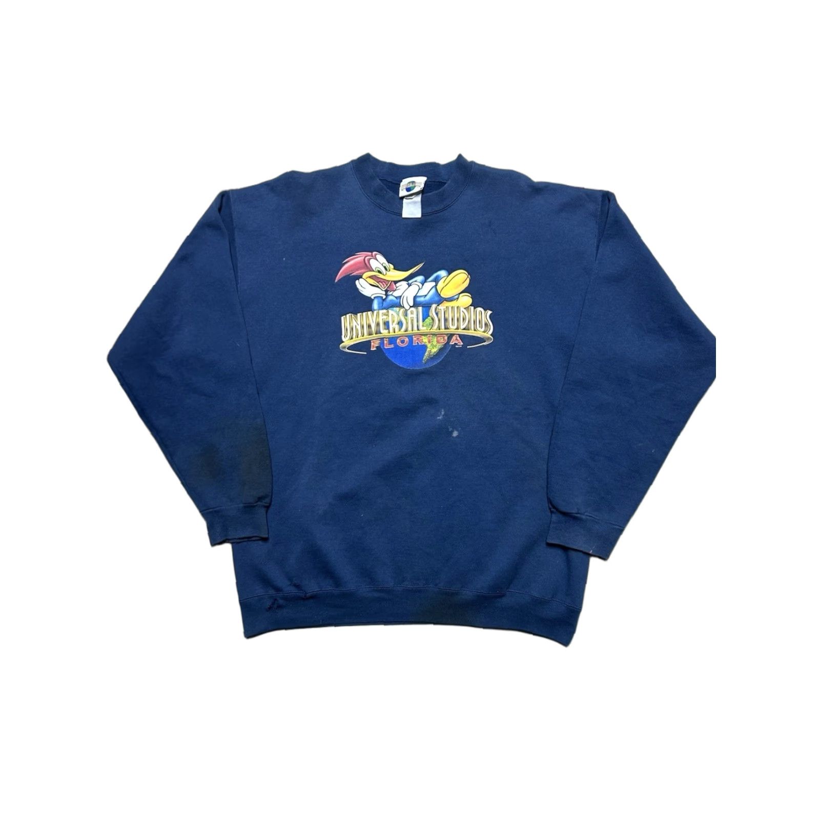 Vintage VINTAGE Sweatshirt Crewneck University Woody Woodpecker Universal Studio Distressed XL Blue Mens Size US XL / EU 56 / 4 - 1 Thumbnail