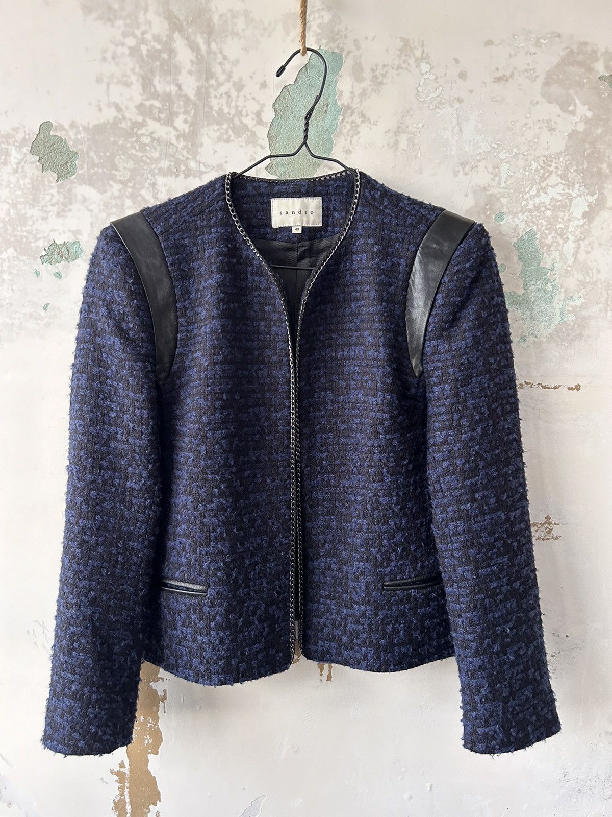 Sandro Sandro Paris Tweed Blazer Jacket Size M / US 6-8 / IT 42-44 - 1 Thumbnail