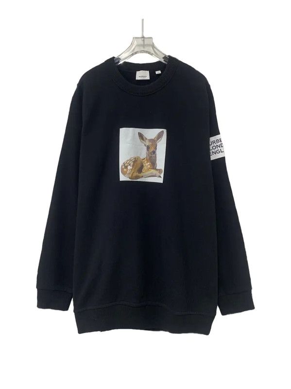 Burberry Burberry Black Cotton Women's Sweatshirt Size XL / US 12-14 / IT 48-50 - 1 Thumbnail