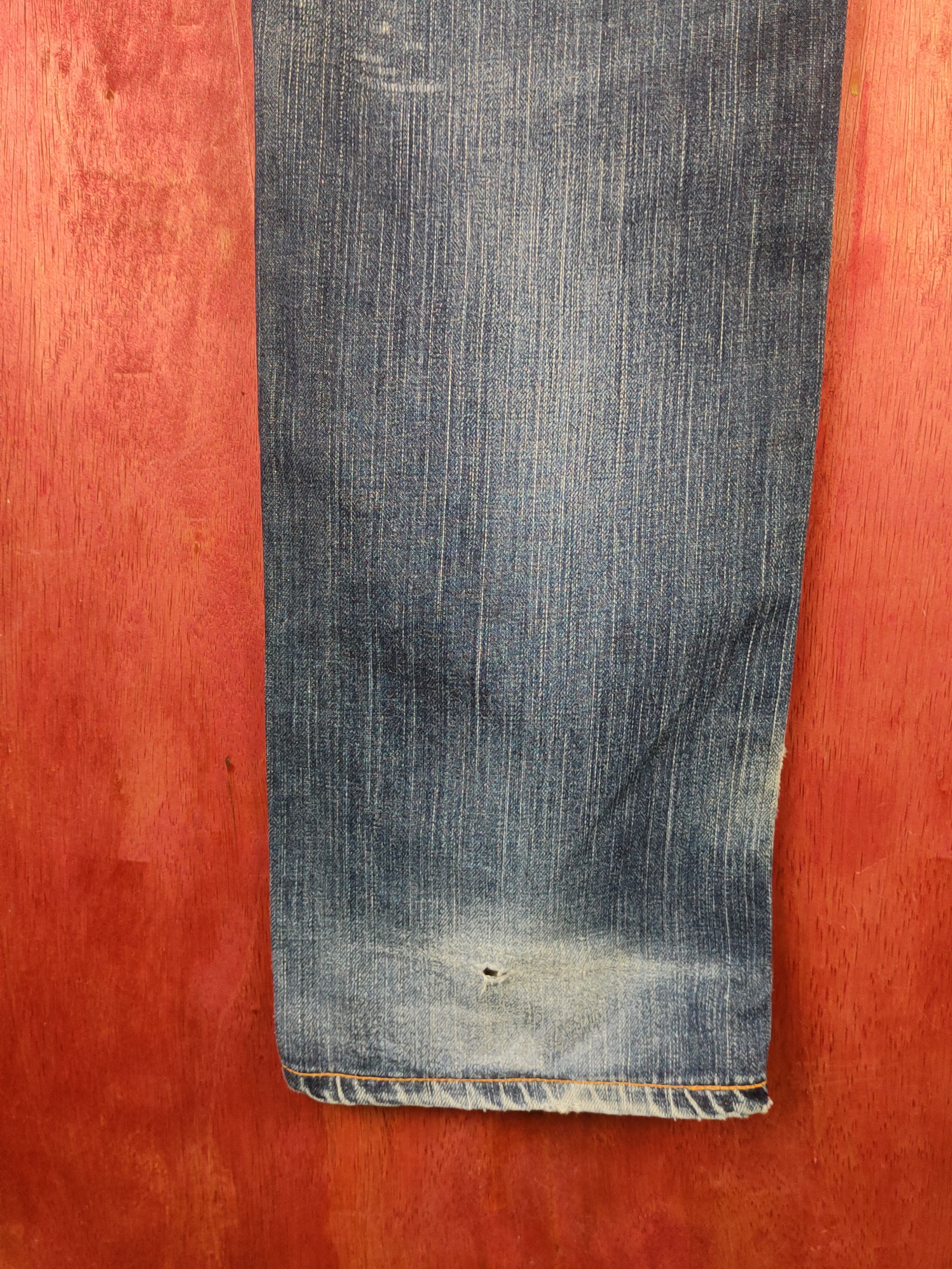 Edwin Edwin Dark Blue Distressed Ripped Jeans #S2198 Size US 31 - 9 Thumbnail