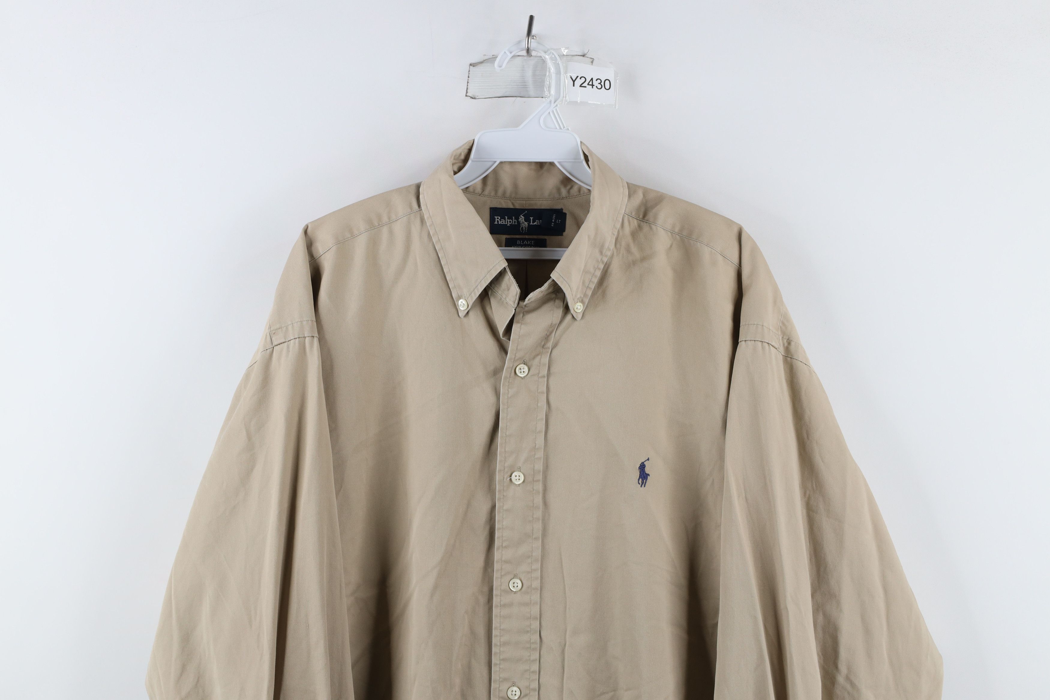 Polo Ralph Lauren Vintage 90s Ralph Lauren Fit Button Down Shirt Beige USA Size US L / EU 52-54 / 3 - 2 Thumbnail