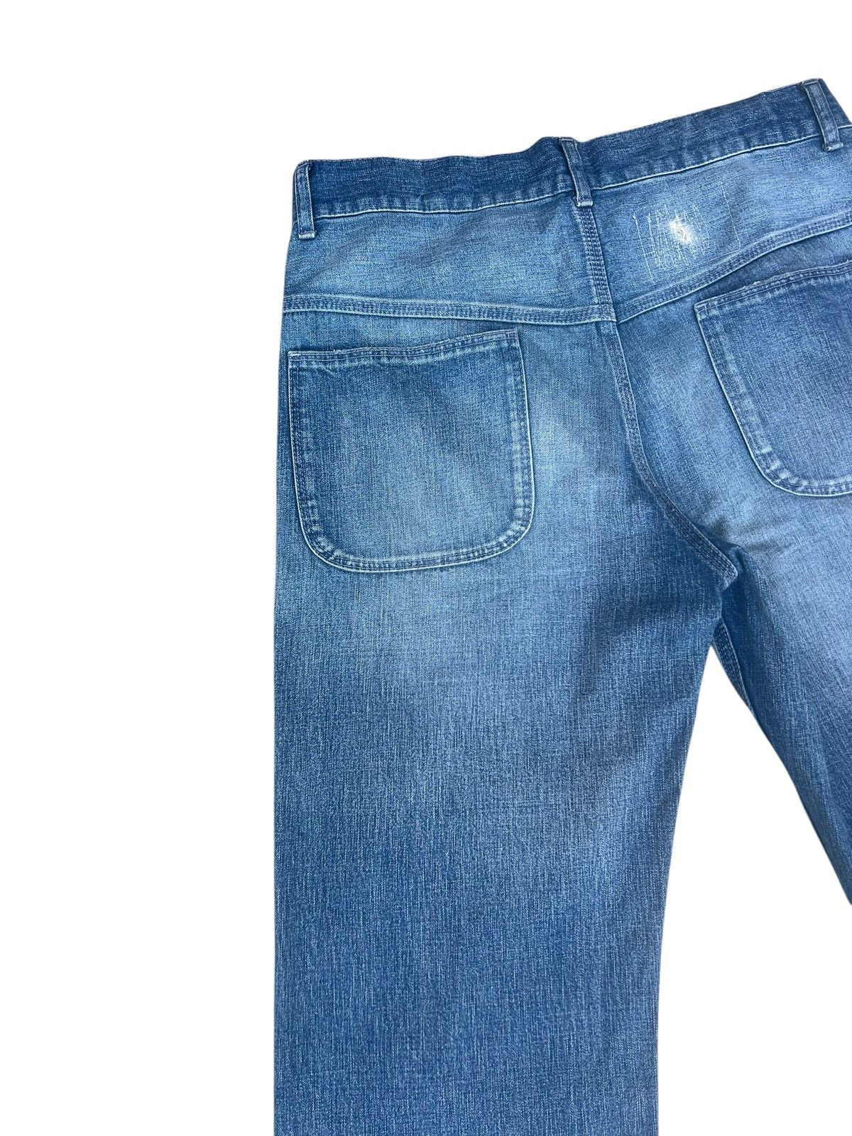 Blue Blue Japan Loose Flare Inpaichthys Kerri Japan Fade Denim Work Jeans Size US 30 / EU 46 - 13 Thumbnail