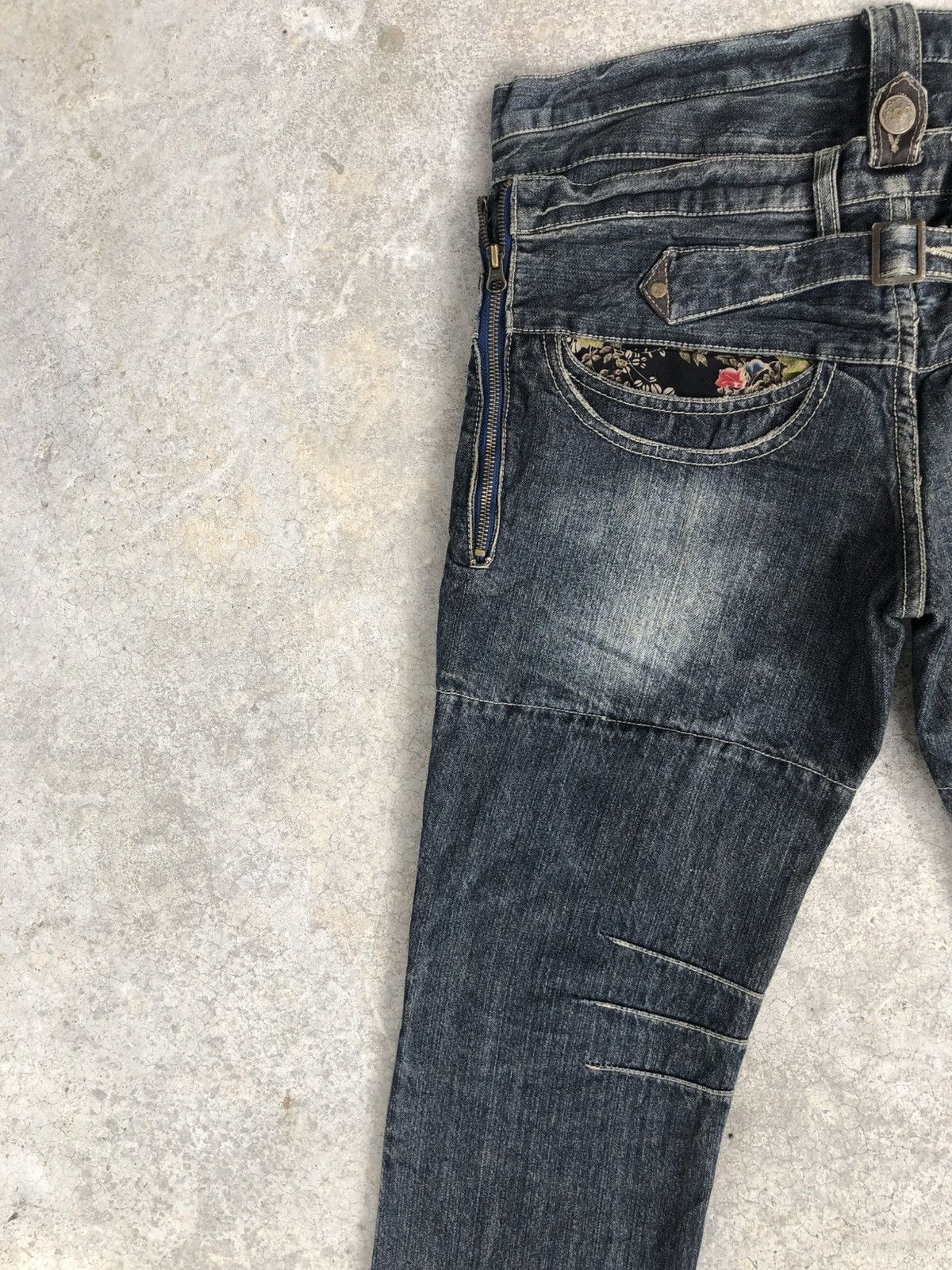 Japanese Brand Japanese Denim Lab Double Waist Distressed Denim Slim Size US 34 / EU 50 - 11 Thumbnail