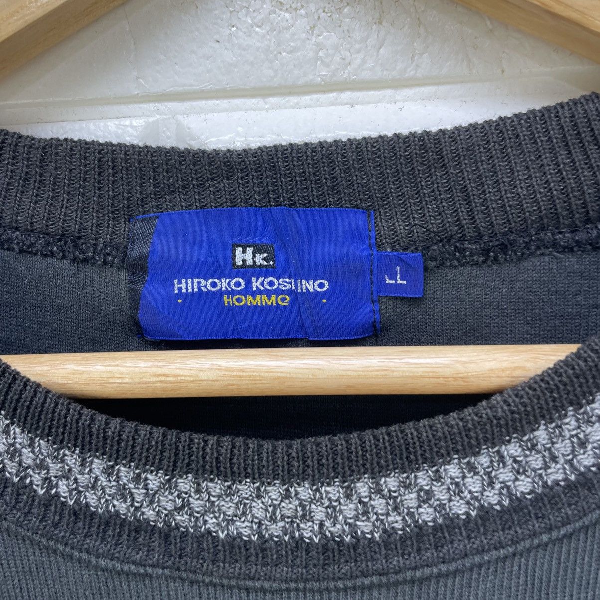Hiroko Koshino Homme 💥Vintage Hiroko Koshino Embroidery Logo Sweatshirt Size US M / EU 48-50 / 2 - 7 Thumbnail