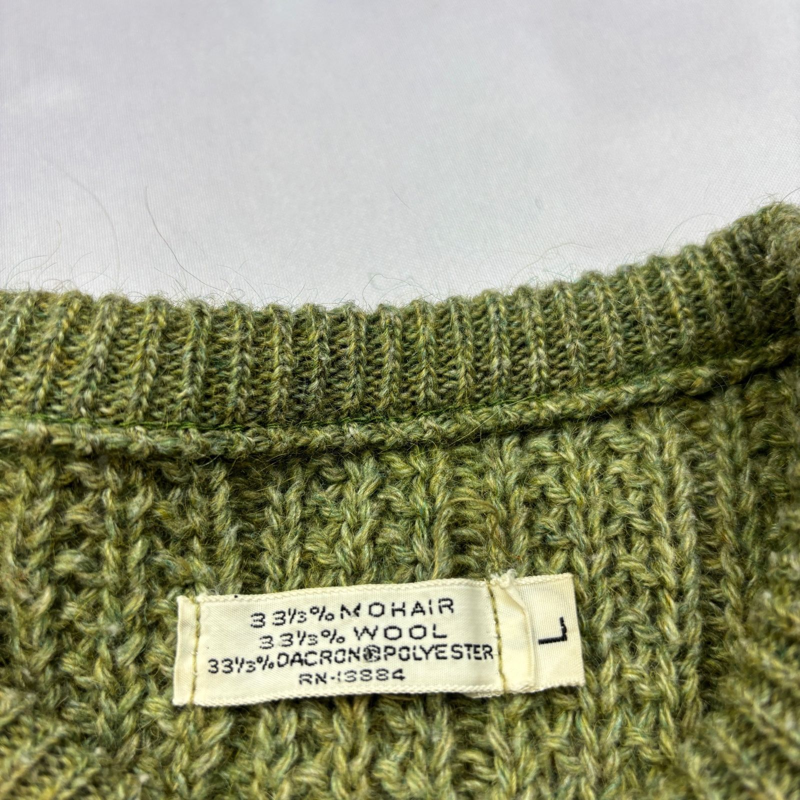 Vintage VTG Cape Isle Knitters Mohair Wool Blend Fisherman Sweater L Size US L / EU 52-54 / 3 - 4 Thumbnail