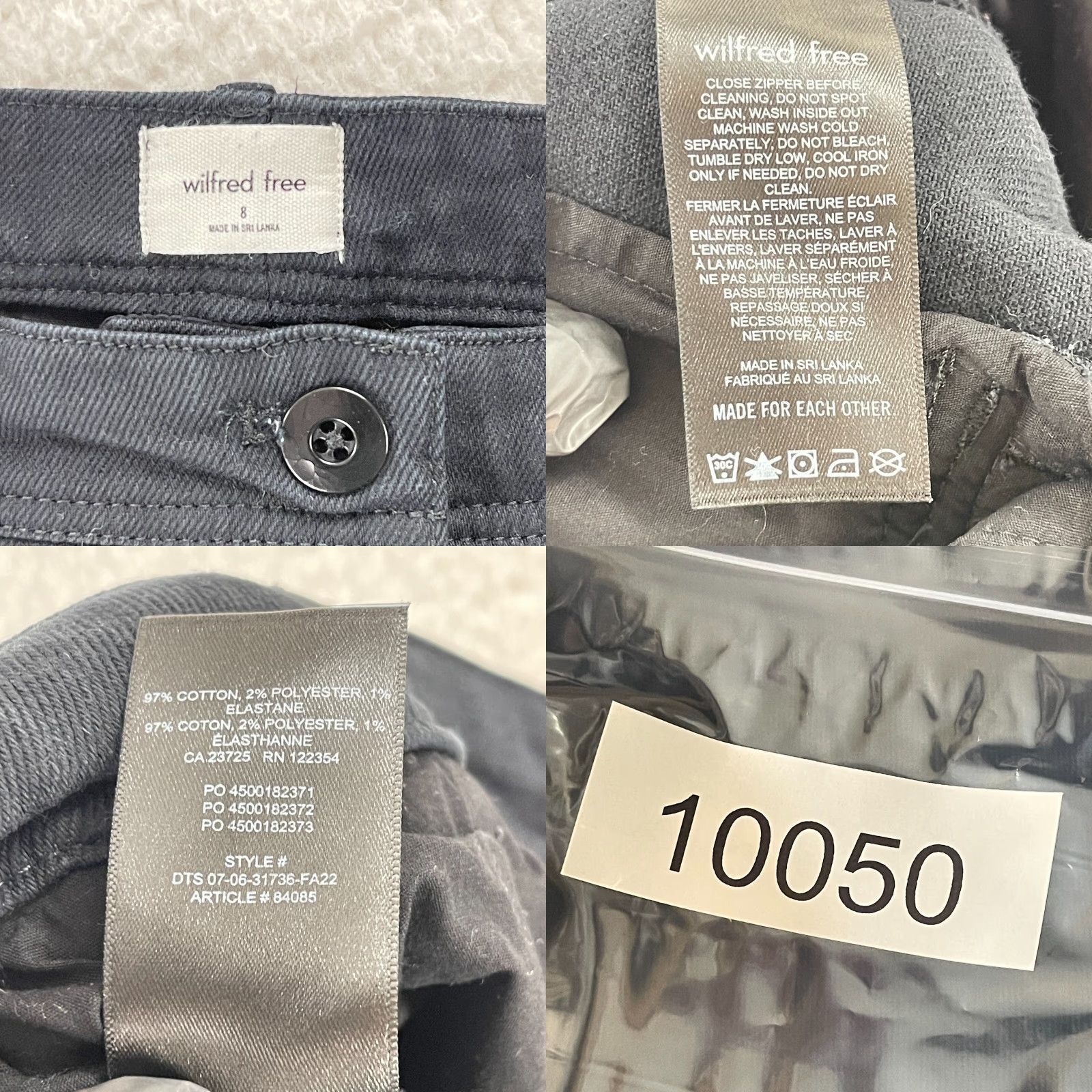 Vintage Wilfred Free Baggy Wide-Leg Cargo Jeans Womens Size 8 Black Denim High Rise Jeans Size 30" / US 8 / IT 44 - 10 Thumbnail