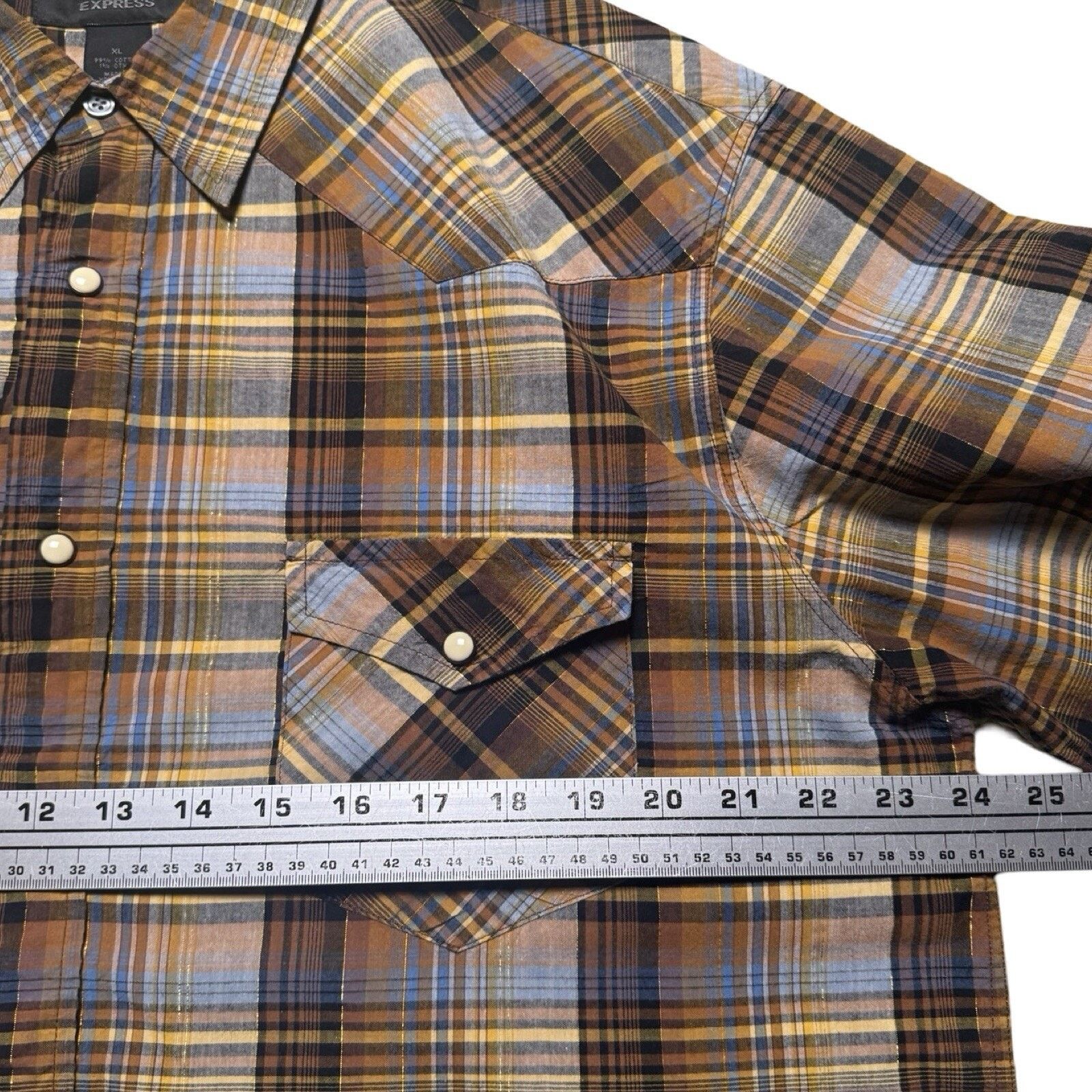 Express Vintage Y2K Express Pearl Snap Long Sleeve Button Shirt Size US XL / EU 56 / 4 - 4 Thumbnail
