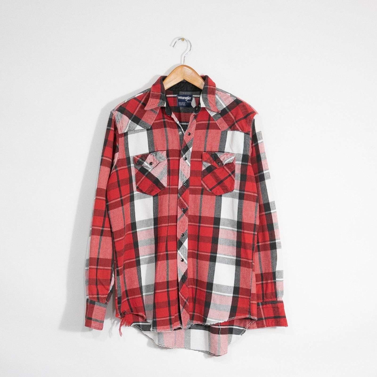 Vintage × Wrangler Vintage Wrangler Flannel Pearl Snap Button Up Shirt 17.5 Size US XL / EU 56 / 4 - 1 Thumbnail