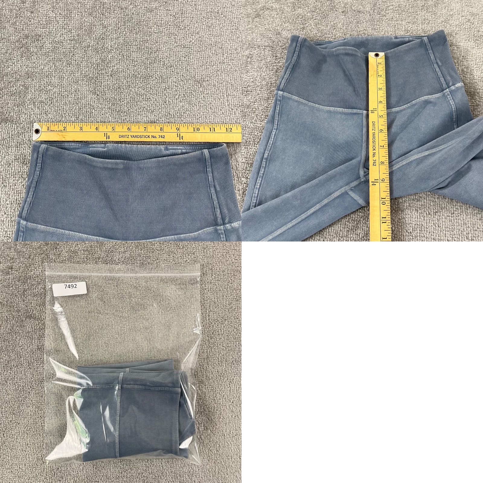 Lululemon LULULEMON Leggings Womens Size 4 Wunder Under Crop 23" Ribbed Washed Moon Blue Size 27" / US 4 / IT 40 - 8 Thumbnail
