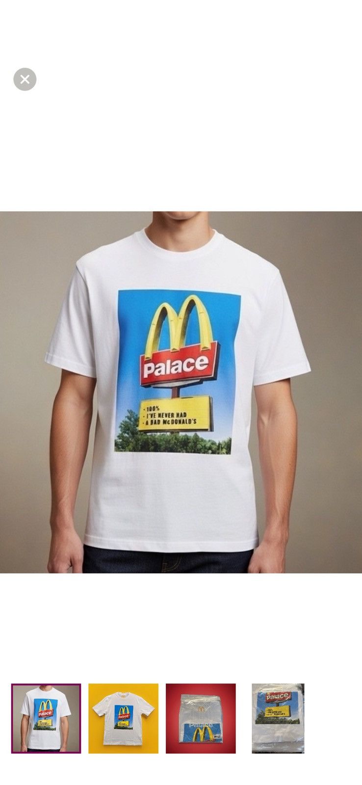 Palace PALACE × McDonald's T-Shirt Limited Edition - White- Small - Size US S / EU 44-46 / 1 - 6 Thumbnail