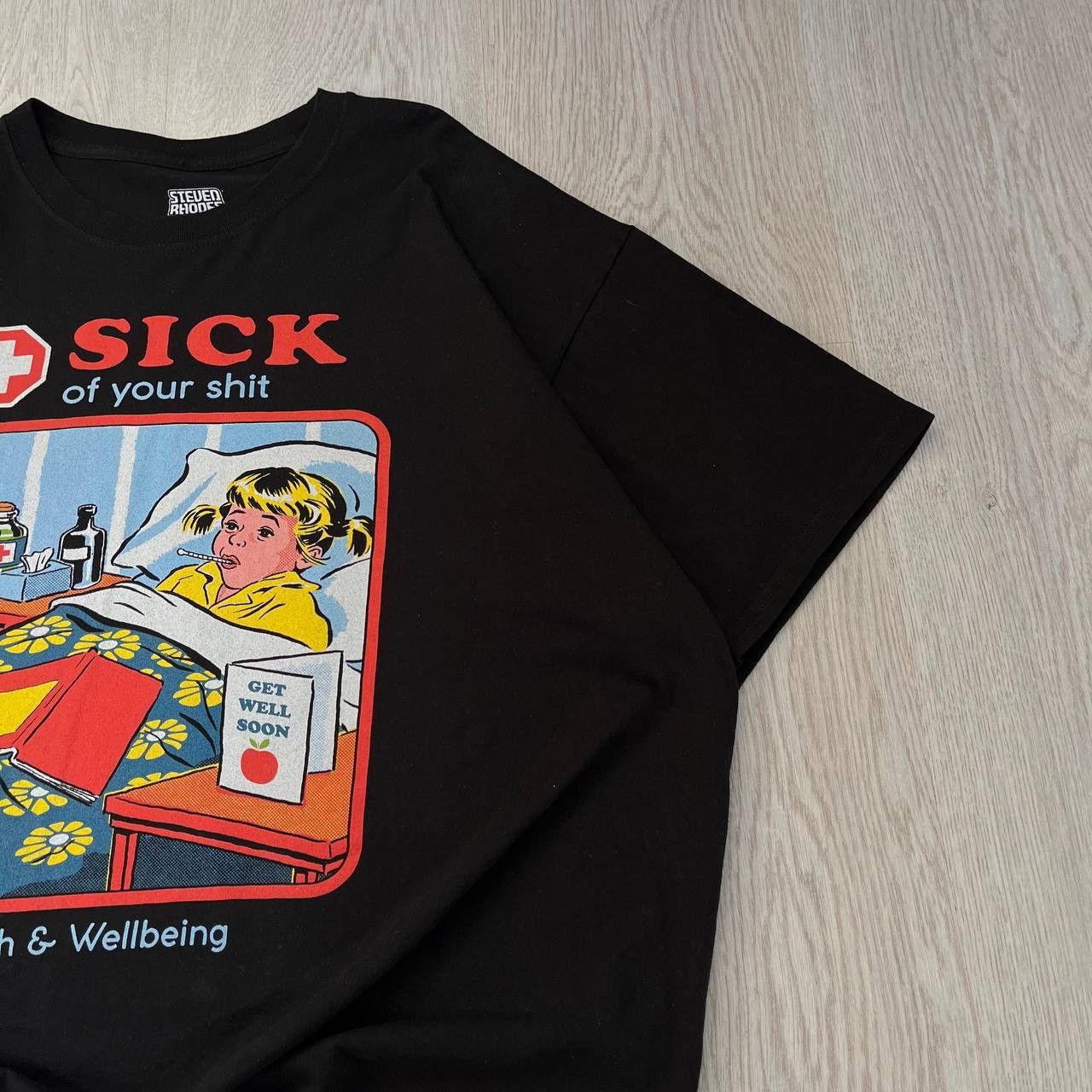 Vintage 📌 Steven Rhodes “Sick Of Your Shit” Adult T-Shirt Size US XL / EU 56 / 4 - 2 Thumbnail