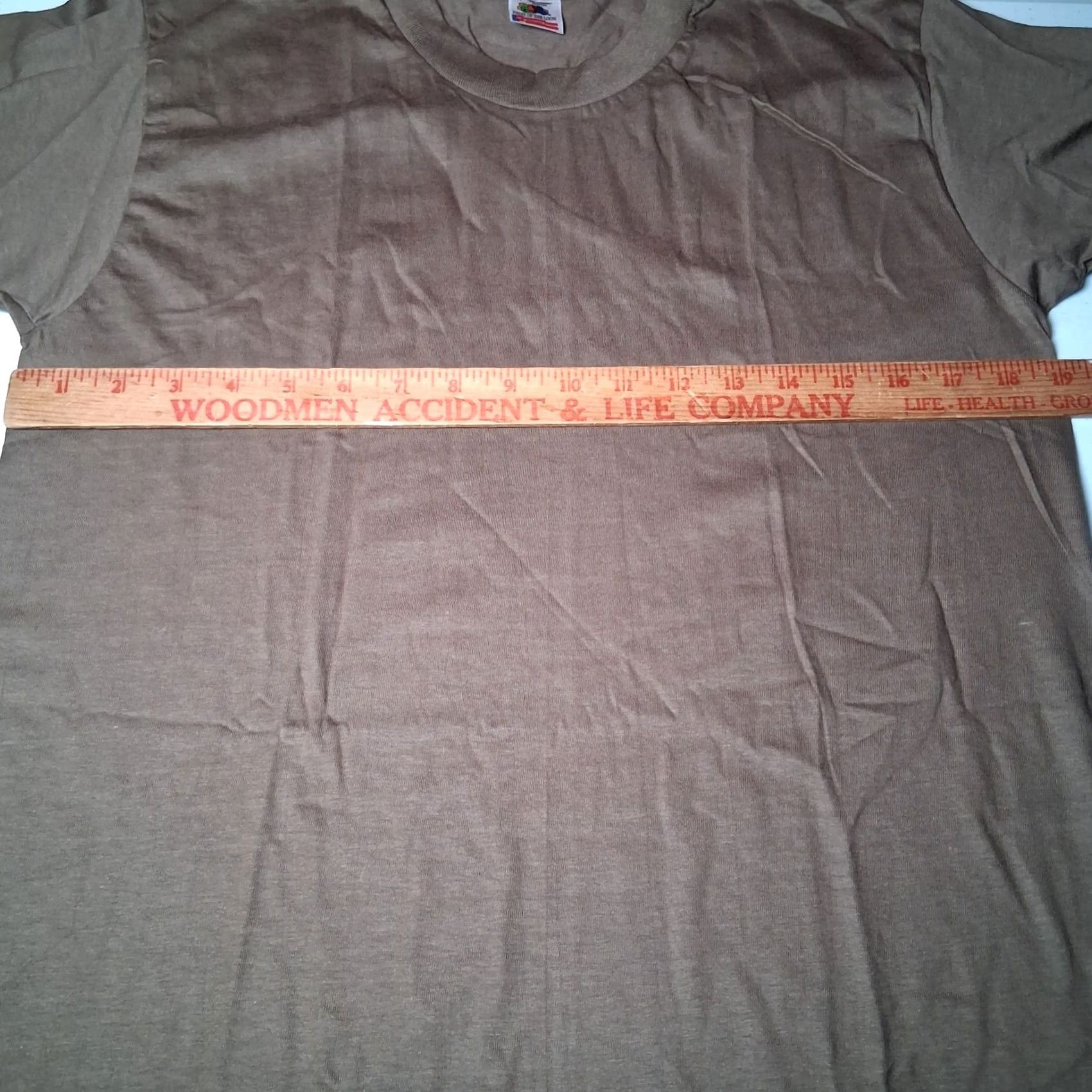 Fruit Of The Loom VINTAGE Fruit Of The Loom Single Stitch T Shirt Men M Army Green USA Size US M / EU 48-50 / 2 - 4 Thumbnail