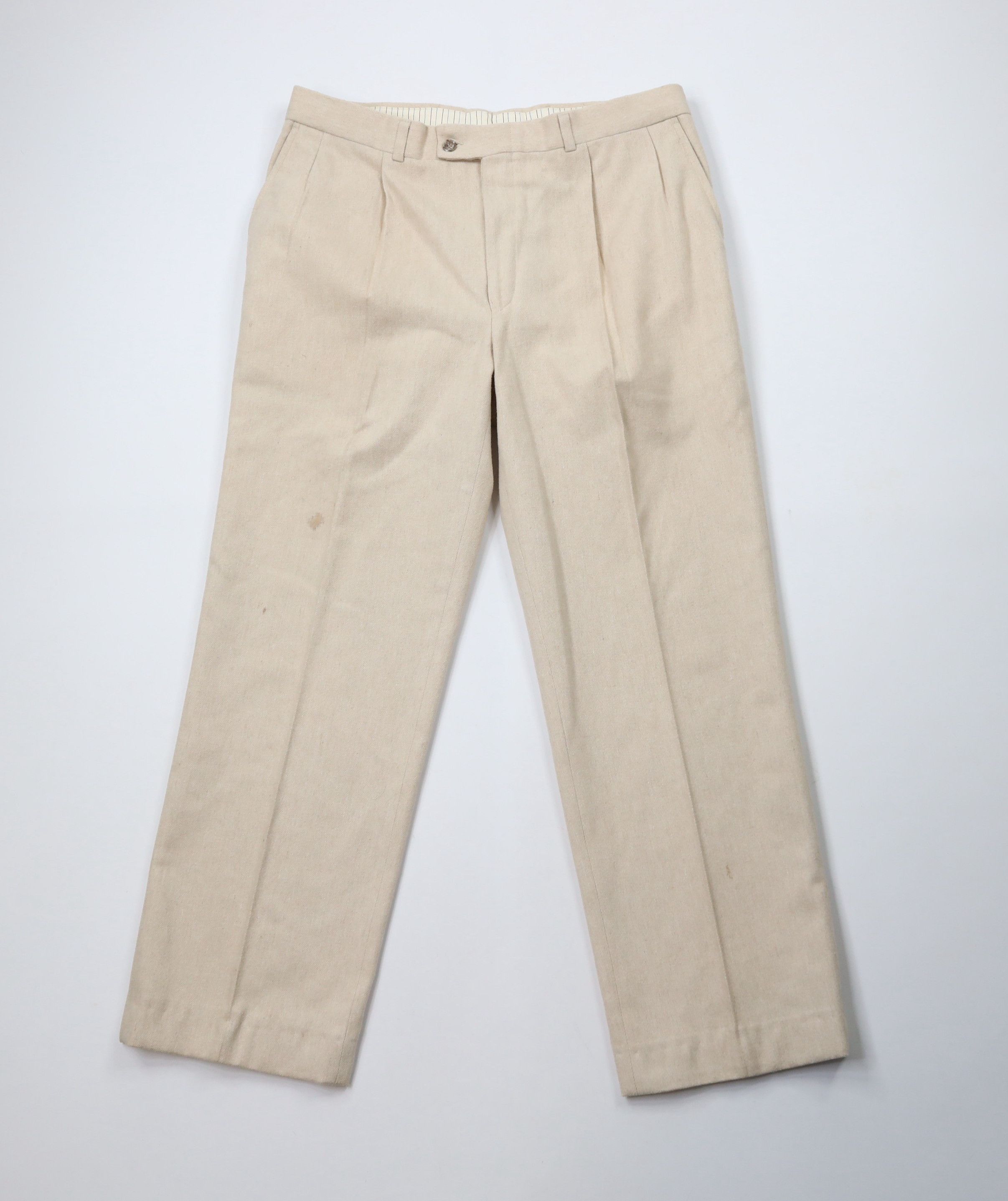 Vintage Vintage 90s Streetwear Heavy Wool Pleated Chino Pants Size US 36 / EU 52 - 1 Thumbnail