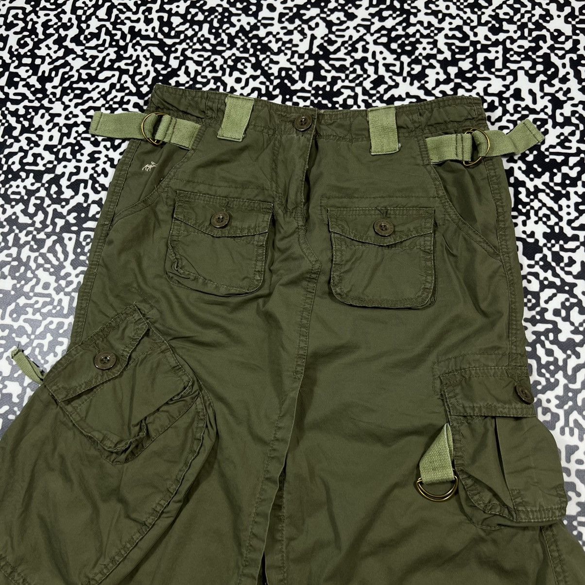 Abercrombie & Fitch Vintage Y2K Abercrombie Fitch Cargo Utility Style Skirt Size 26" / US 2 / IT 38 - 5 Thumbnail