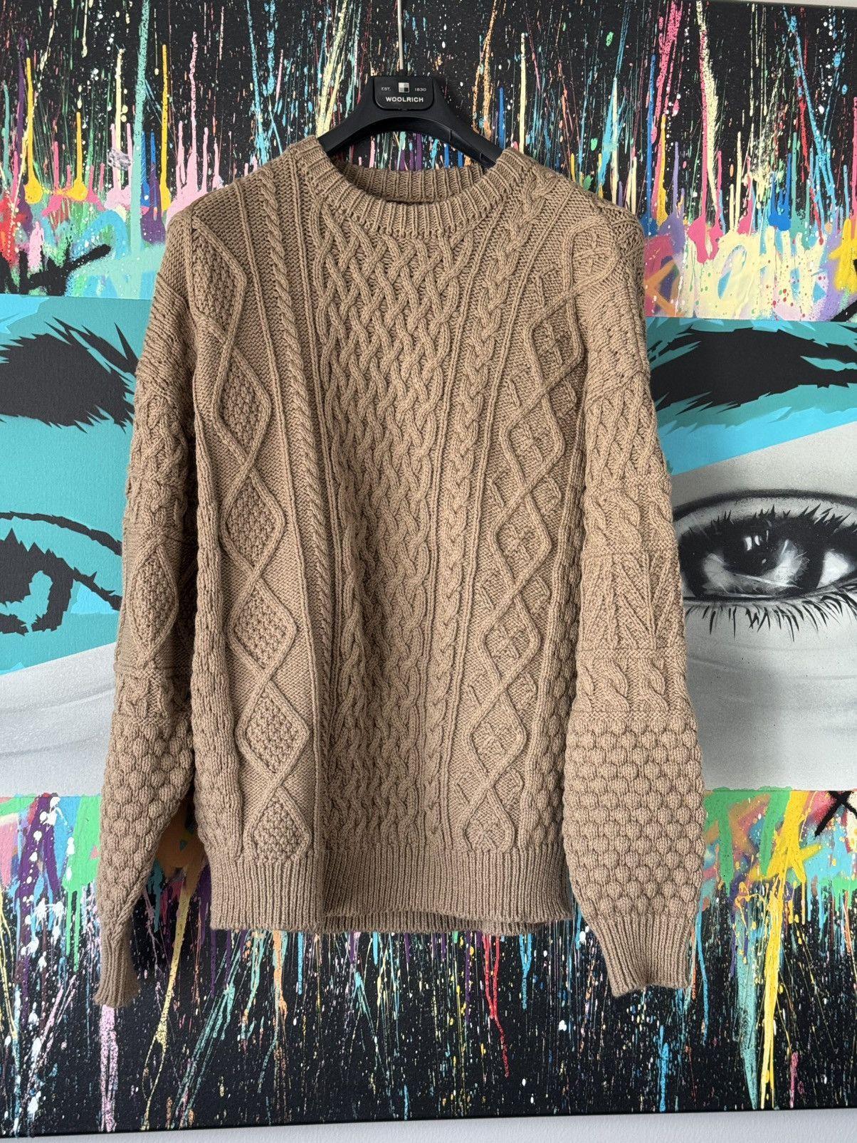 Pilgrim surf + supply cable knit sweater