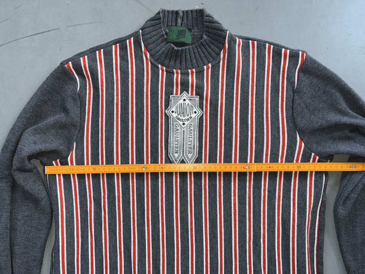 Jean Paul Gaultier Jean Paul Gaultier Junior 90s striped knit sweater with logo Size US XL / EU 56 / 4 - 10 Thumbnail