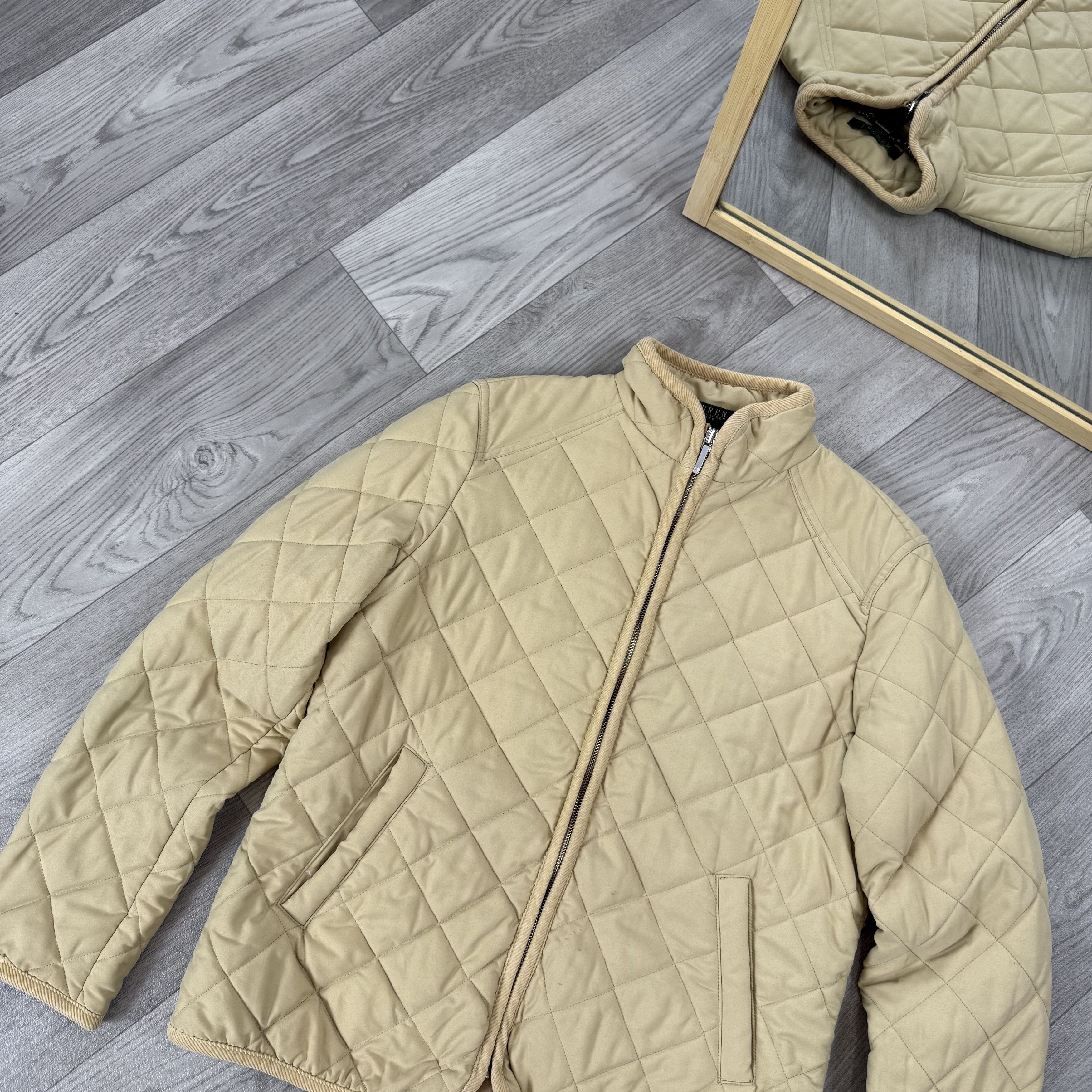 Lauren Ralph Lauren Vintage Lauren Ralph Lauren Women's Beige Quilted Jacket Size M / US 6-8 / IT 42-44 - 4 Thumbnail