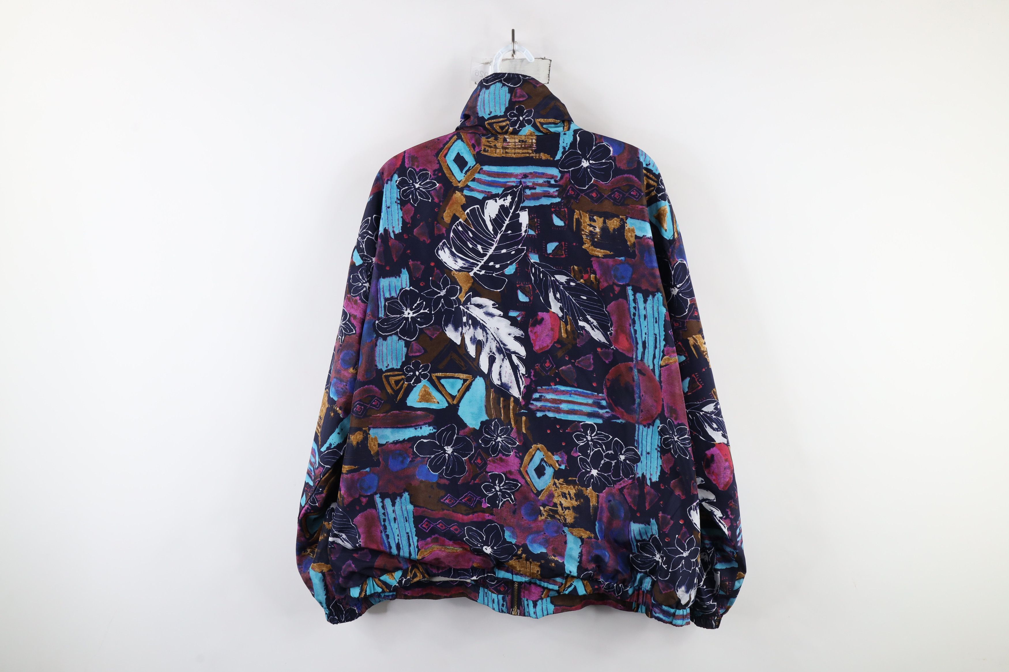Vintage Vintage 90s Streetwear Flower Lined Windbreaker Jacket Size XL / US 12-14 / IT 48-50 - 11 Thumbnail