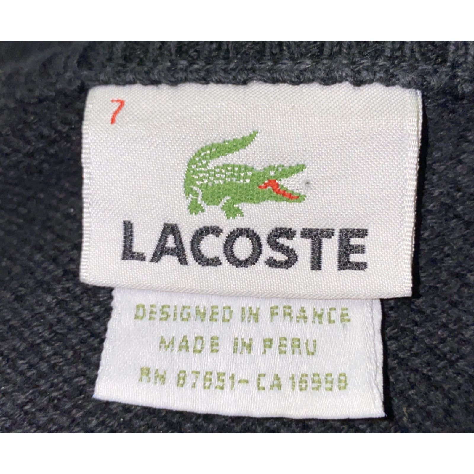 Lacoste LACOSTE Sweater Shirt 1/2 Zip Pullover Men XL Black Cotton 7/XL Vintage No Mens Size US XL / EU 56 / 4 - 8 Thumbnail